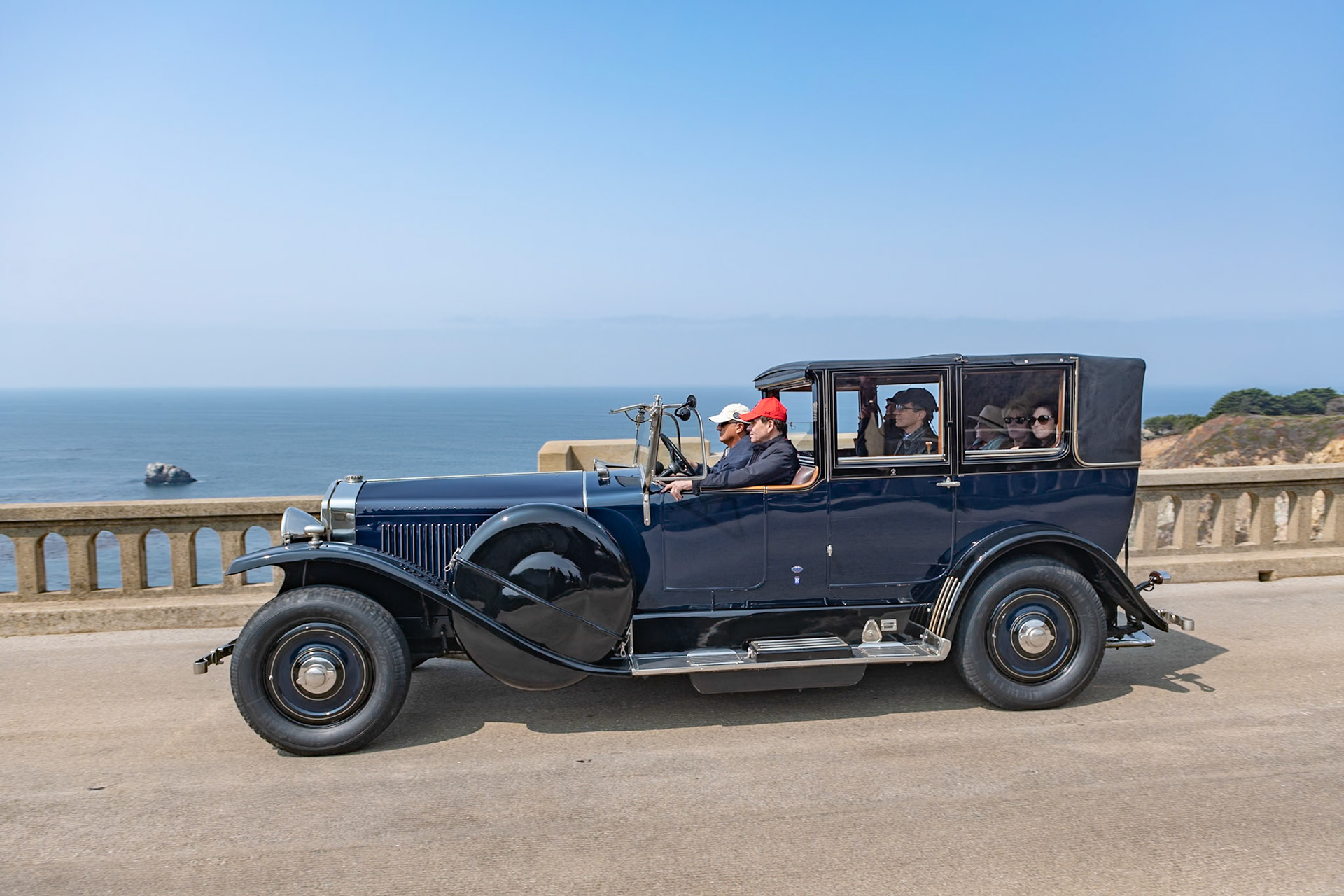 This Isotta Fraschini (chassis 655) is one of the earliest examples of the Tipo 8A known to survive. It has Isotta Fraschini’s new-for-1924 7.3-liter engine. The Carrozzeria Sala Limousine d’Orsay coachwork was commissioned by its first owner Filippo Bolzari of Milan. The car was reacquired by the Isotta Fraschini factory after 1945, possibly to be used as publicity for their impending introduction of the 8C Monterosa. The factory commissioned a restoration of the Tipo 8A by Carrozzeria Riva in an effort to preserve its heritage. The Isotta remained with the company’s corporate successors until 2016, and it was acquired by Joseph Cassini in early 2017. This is the first time the car has been seen outside of Italy.