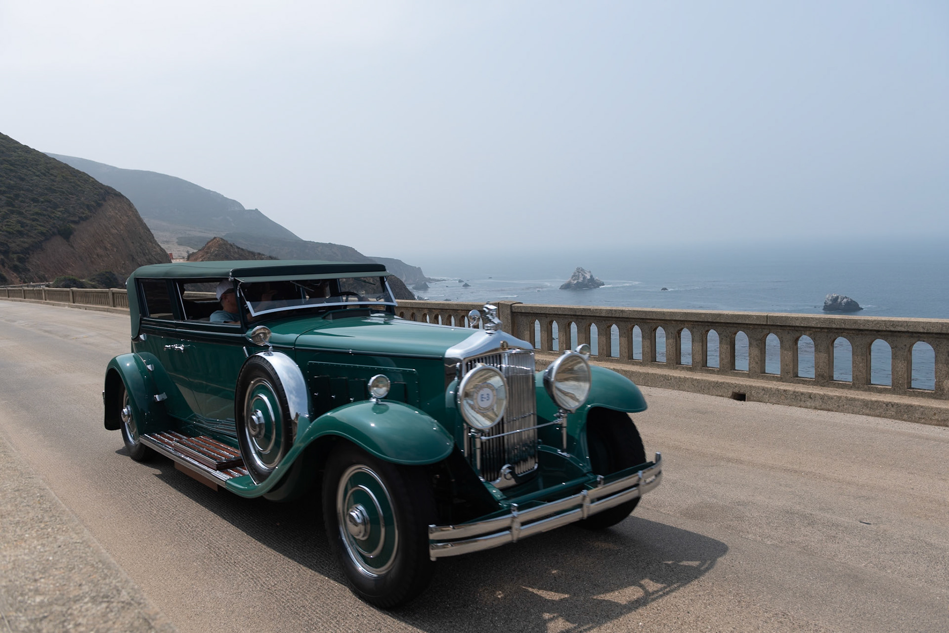This Rollston Convertible Sedan is the only known Minerva Type AL with American coachwork. The 153½-inch wheelbase Type AL featured the Belgian automaker’s innovative 6.5-liter, 8-cylinder engine, which was both powerful and silent—and Rollston gave this one an elegant and dignified sedan body suitable for all occasions. The dashing slant-door design was possibly influenced by the Rolls-Royce Phantom I Windblown Coupe by Brewster, which had been shown in New York the year prior. Rollston improved on the Brewster design by matching the windshield and side pillars to the rake of the door lines, making the car look fast even when motionless. Originally ordered by Henry Walker Bagley and his wife, the tobacco heiress Nancy Reynolds, it went next to pioneering collector D. Cameron Peck of Chicago, and it was also once owned by Minerva connoisseur and author Gerald Rolph. A past Pebble Beach Concours class winner, this wonderful Minerva was acquired by the late and much missed Richard Stephens in 2015.
