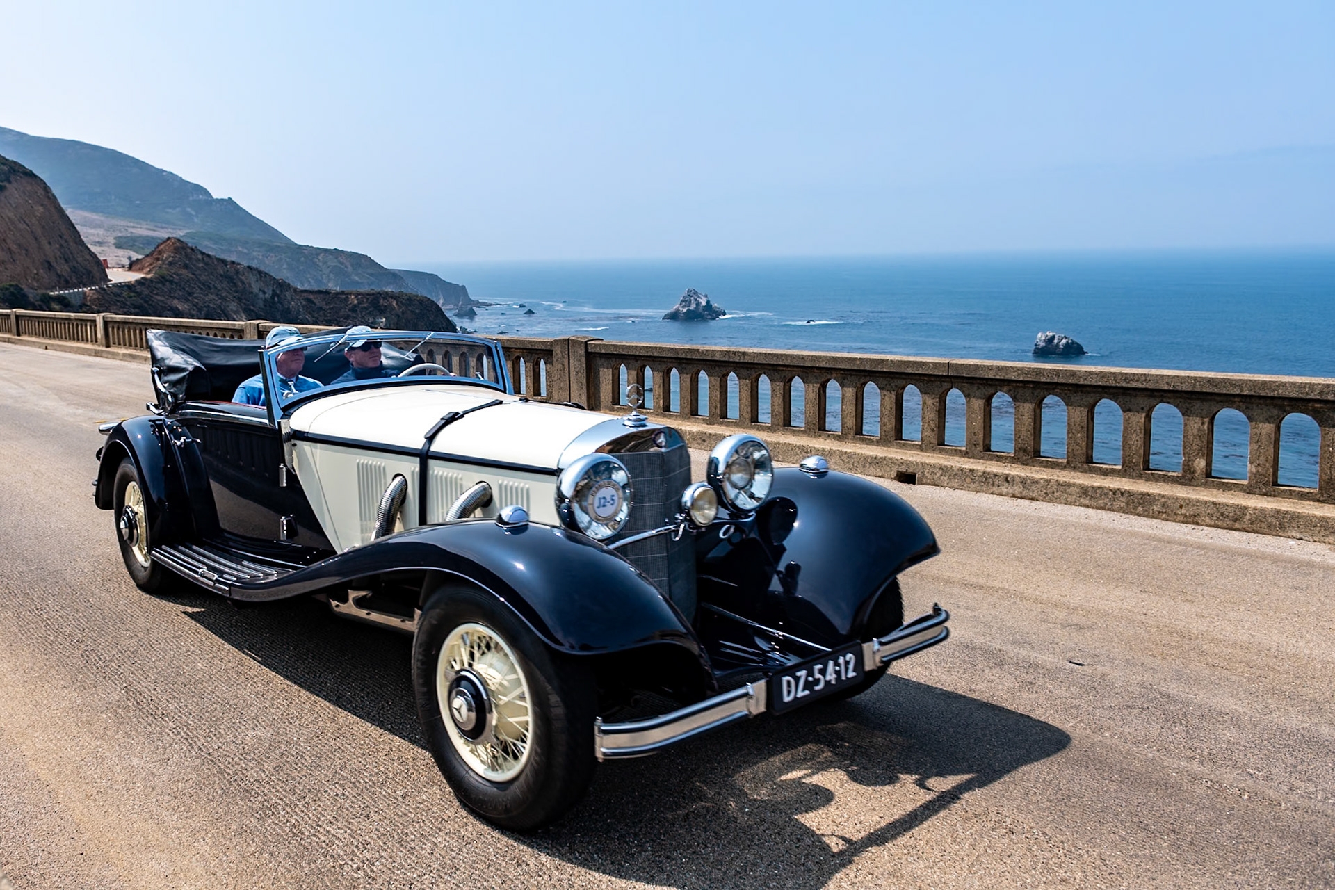 The 5.4-liter Mercedes-Benz 540K was introduced in 1936. The chassis for both the 500 and 540K models were designed to accommodate a variety of different body styles and were available in three different lengths. This sporty Cabriolet A, built at Mercedes’ own Sindelfingen coachworks, is similar to that of the exclusive 540K Roadster and is among the most sought after of all factory coachwork. It has had only two owners from new. The previous French owner, Monsieur Franchi, was the founder of the prestigious Parisian Nightclub “La Roulette,” which hosted artists like Édith Piaf, Charles Aznavour and Django Reinhardt.