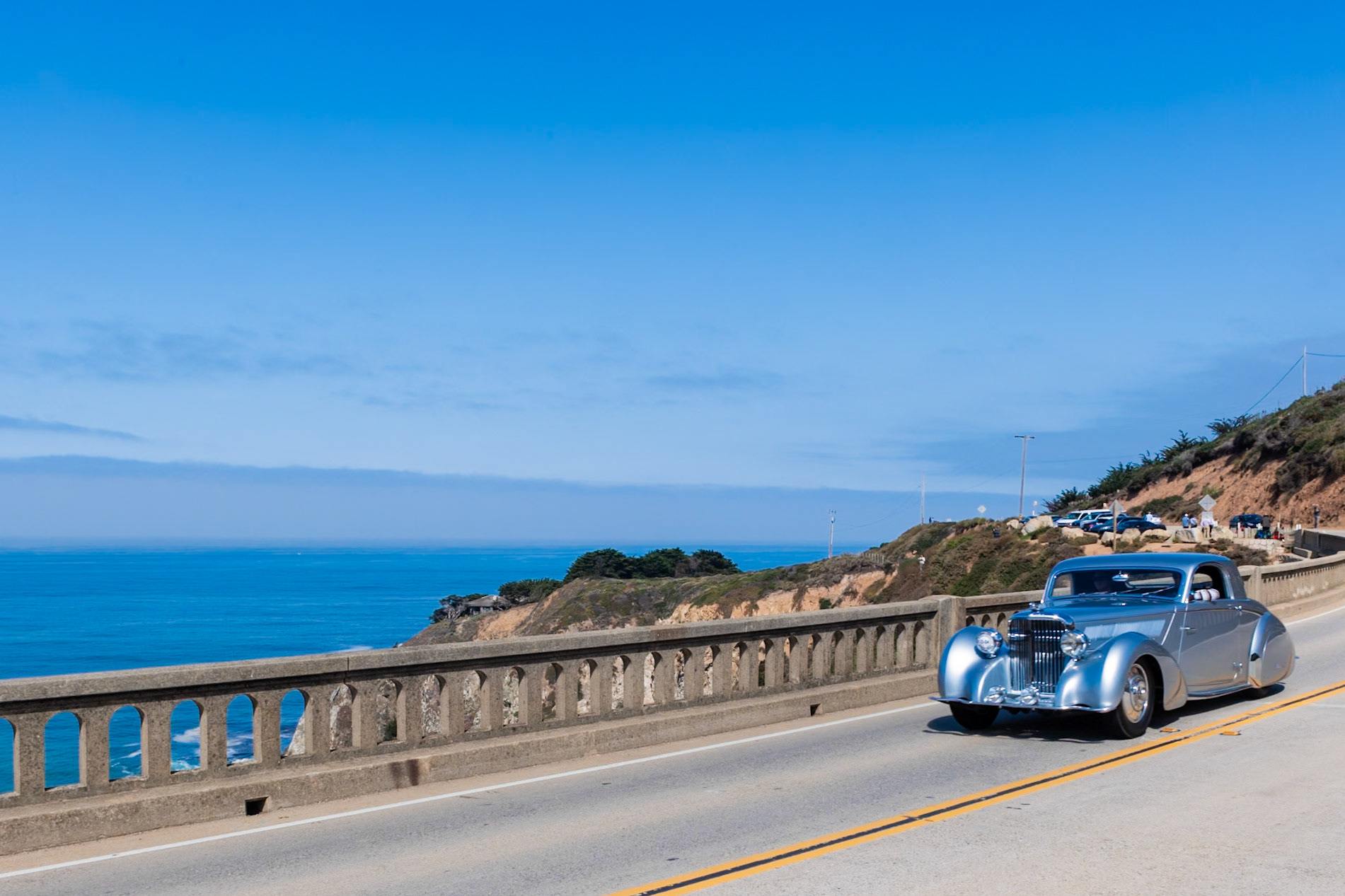 This unique 3½ liter SS100 is one of a small group of SS cars bodied by the Swiss coachbuilder Hermann Graber. The five-seat coupé body was designed for Monsieur Michel Dionisotti of Geneva and features two pull-down occasional seats at the rear and a small door for his skis. The car stayed in Switzerland until 1955 when a Canadian serviceman took it home with him. A restoration was begun in 1987, but after the car was dismantled, the work was halted for six years. Another collector then purchased the parts and rebuilt the coupé after a great deal of research. It was shown at Pebble Beach in 1994 and won a Class Award. It has since been restored again and repainted in this attractive Silver Gray.