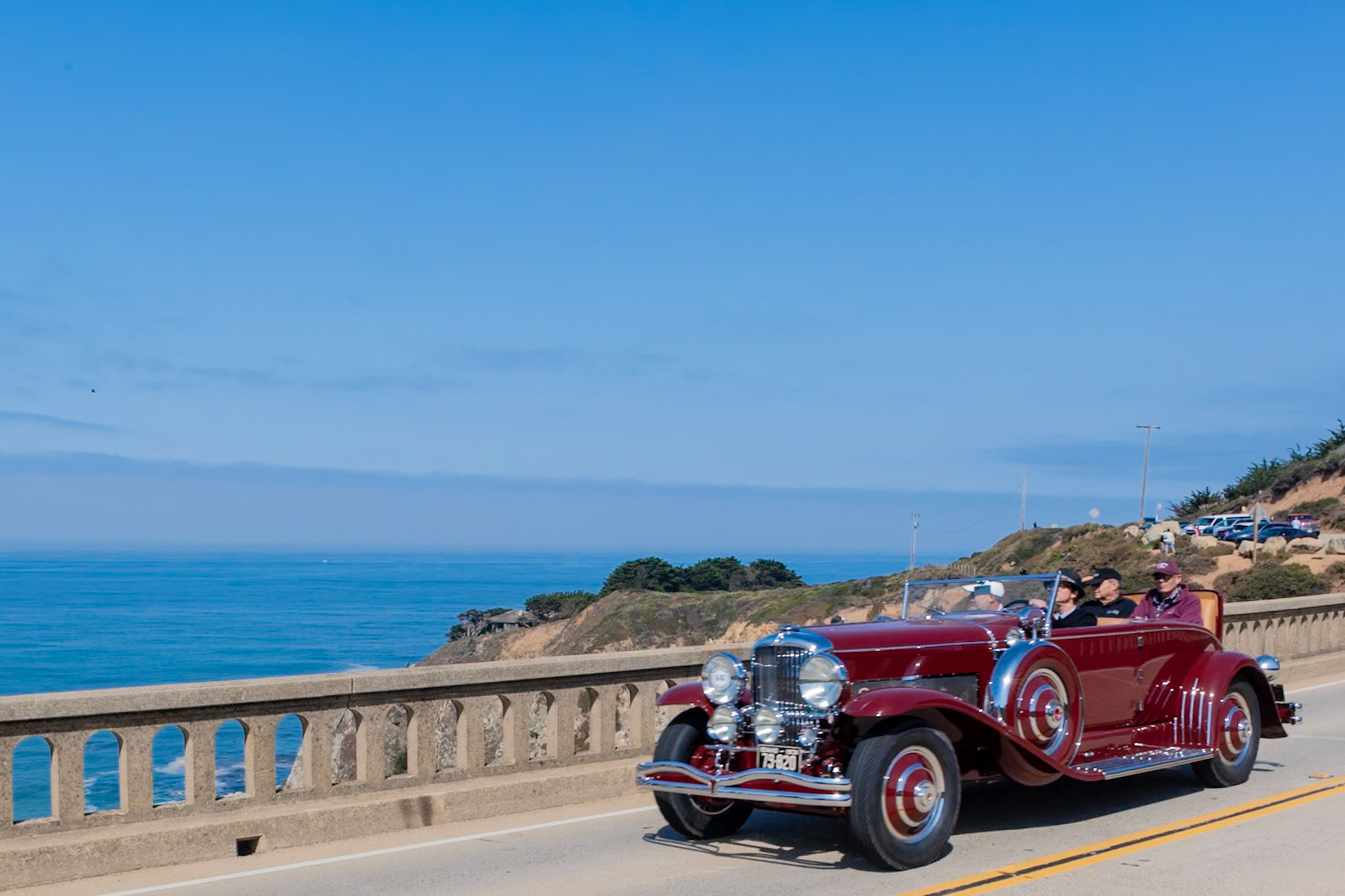 This Duesenberg (J345) is one of 27 to be fitted with a sporty “Disappearing Top” Convertible Coupe body from famed coachbuilder Walter M. Murphy &amp; Co. It was purchased by an underworld figure who met an untimely end, then it passed to a prominent bootlegger, who gave it to his business partner, also known as “The English Godfather,” who owned Harlem’s famous Cotton Club. After a rather exciting year in the hands of these three colorful characters, it had several more owners. In 1954 Allan Eby purchased the Model J for $150, then passed it to his son, Eldon, who became the car’s longest caretaker, restoring it to its original condition and converting it to supercharged SJ specification. In the early 1980s, the car was sold to John Thorpe, who showed it at the 1984 Pebble Beach Concours d’Elegance. It was later owned by Gordon Apker, a noted Duesenberg collector and good friend of the Concours.