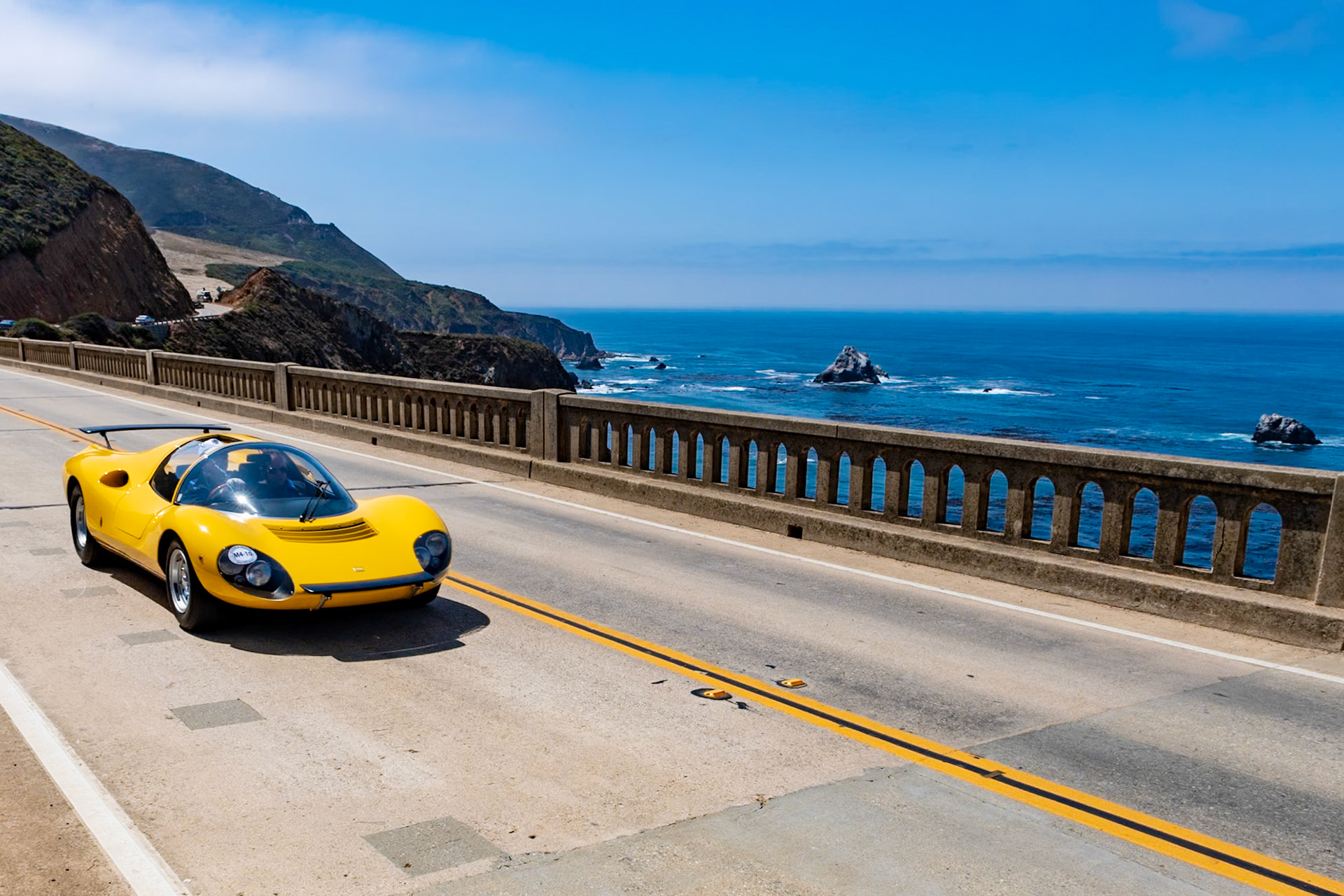 This unique prototype coupe followed the 206 Dino racing cars that ran at Le Mans powered by Ferrari’s 2-liter, V6 Dino engine. First seen at a 1966 Ferrari press conference, the 206 Dino was bodied by Piero Drogo and featured light alloy bodywork and a semi-monocoque chassis. Only 18 were built, including 12 coupes that ran in the Group 6 prototype class. This 206 Dino S (chassis 10523) was built by Ferrari before going to Pininfarina to receive this custom coupe body designed by Paolo Martin. The finished car, with Ferrari’s first and only gullwing doors, was shown at the 1967 Frankfurt Auto Show as a Dino Berlinetta Competizione and received much acclaim. Regrettably, the car never went into production; it remained in the Pininfarina museum until 2006.