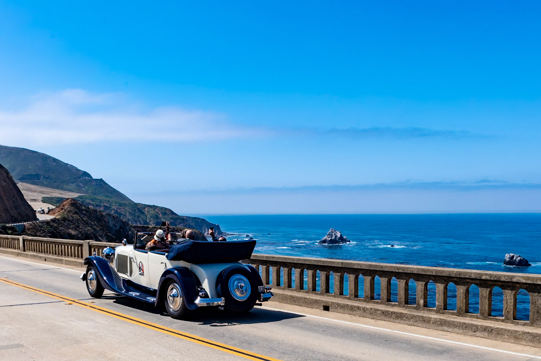 The J12, produced between 1931 and 1938, was the largest and most expensive automobile ever built by Hispano-Suiza. This is the first of these ultra-luxurious 9.4-liter, 12-cylinder cars to be completed. The factory sent the chassis to Saoutchik, who built this Transformable Grand Luxe coachwork for the 1931 Paris Auto Salon, then showed it at the Olympia Motor Show in London. The first owner was the Shah of Persia, who used it as a royal parade car. The J12 remained in the royal garage until 1963 when it went to American collector Robert D. Ortenburger. In 1979 it was sold to Roy Southward of Wellington, New Zealand. The current owners purchased the car in 2011. It has since been restored and driven on several tours covering nearly 20,000 miles.