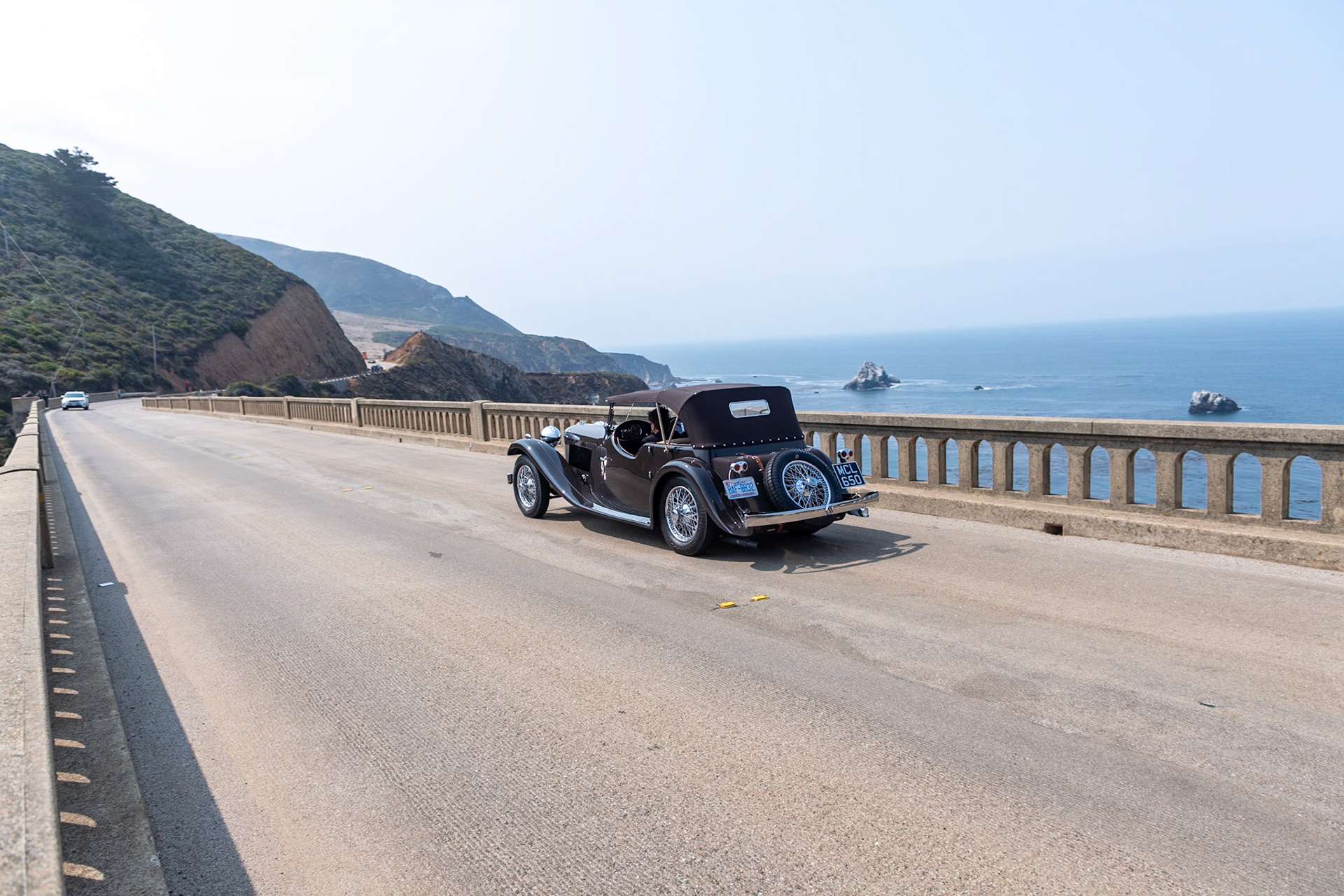 In 1929 Sir John Black of the Standard Motor Company and William Lyons of the Swallow Sidecar Company teamed up to produce a one-off sports car; in effect this was the first SS sports car. Later, in 1931, the Standard company built a chassis that was intended only for Swallow bodies. This union between the two companies, now called Standard Swallow or more commonly “SS,” grew, and in 1933 the SS Cars Company Ltd was formed. It offered a variety of body styles, chassis, and configurations from 1934 through 1936. After a long period in storage, this SS1 2½ Litre Tourer was purchased by its current owner in 2012. The car was in very good, although non-running condition, and it had all its original components. It was restored in 2014.