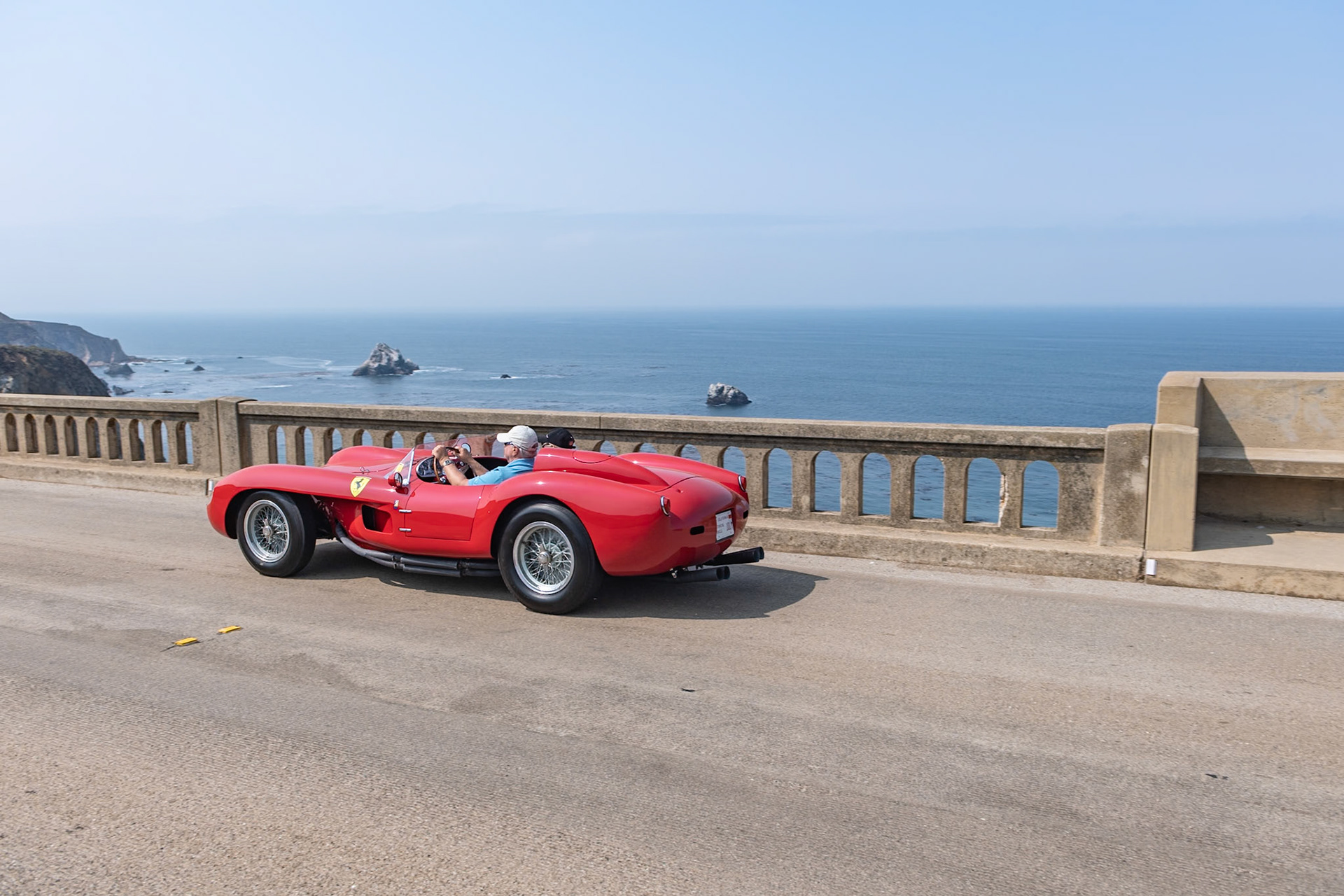 The 250 Testa Rossa was one of Ferrari’s most successful race cars on the track; it had three overall victories at Le Mans among many others wins, leading to three world constructor’s titles in 1956, ’57 and ’58. Other outright victories included the Sebring 12 Hours and the Targa Florio. The 250 TR also has one of the most famous shapes, with its unusual body designed and built by Sergio Scaglietti. This TR (chassis 0754 TR) was built for the ex-Porsche factory driver, Jaroslav Juhan. He drove it at Le Mans in 1958 but was involved in an accident on the 72nd lap and retired. The car was returned to the factory for repairs and then shipped to the United States to be sold to amateur driver George Keck, who raced it in 1959. The car passed to David Love in 1964, who raced it in SCCA races at Riverside and Laguna Seca before starting historic racing in 1969, clocking up more than 250 racing starts during a 48-year partnership. In 2014 Tom Price purchased the TR for the 250 Testa Rossa reunion before the car went to Ferrari for its recent restoration.
