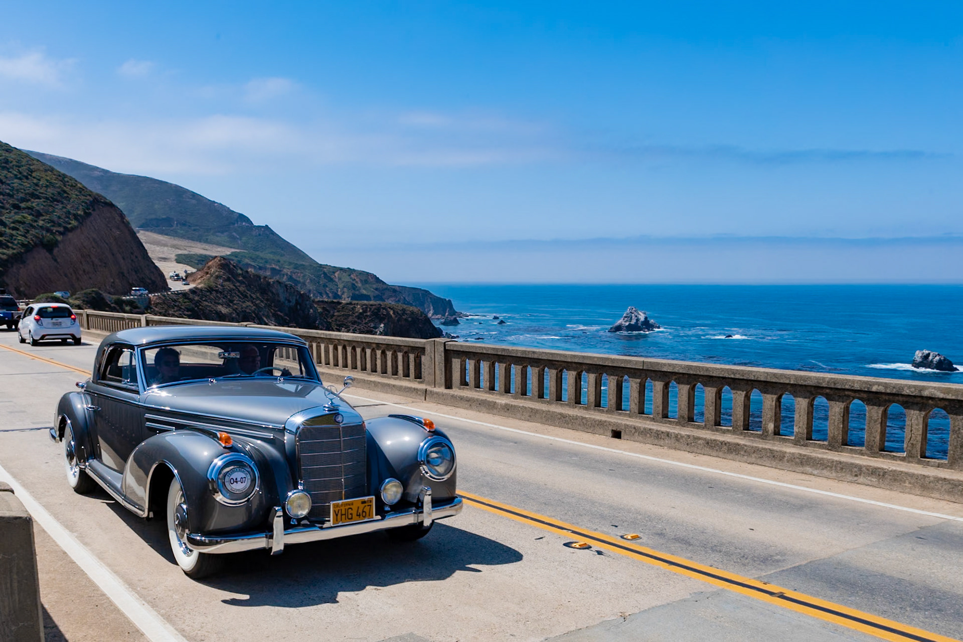 The 300 S, the first postwar prestige car built by Mercedes-Benz, made its debut at the Paris Auto Salon in 1951. By 1957, the 300 SC was the top of the range, a luxurious Grand Tourer in the best tradition of the prewar 540K. The 300 range included a two-seat roadster Saloon and a Cabriolet, but the more powerful 300 SC Coupe was introduced at the Frankfurt Motor Show in 1955. A total of 98 of these Coupes were produced by Sindelfingen, the factory coachwork division for Mercedes. The 300 SC cost more than double the price of the most expensive Cadillac at the time. It was even more expensive than its stablemate, the 300 SL Gullwing. Consequently, this 300 SC Coupe with its factory-installed sunroof is one of only nine sold in the United States.