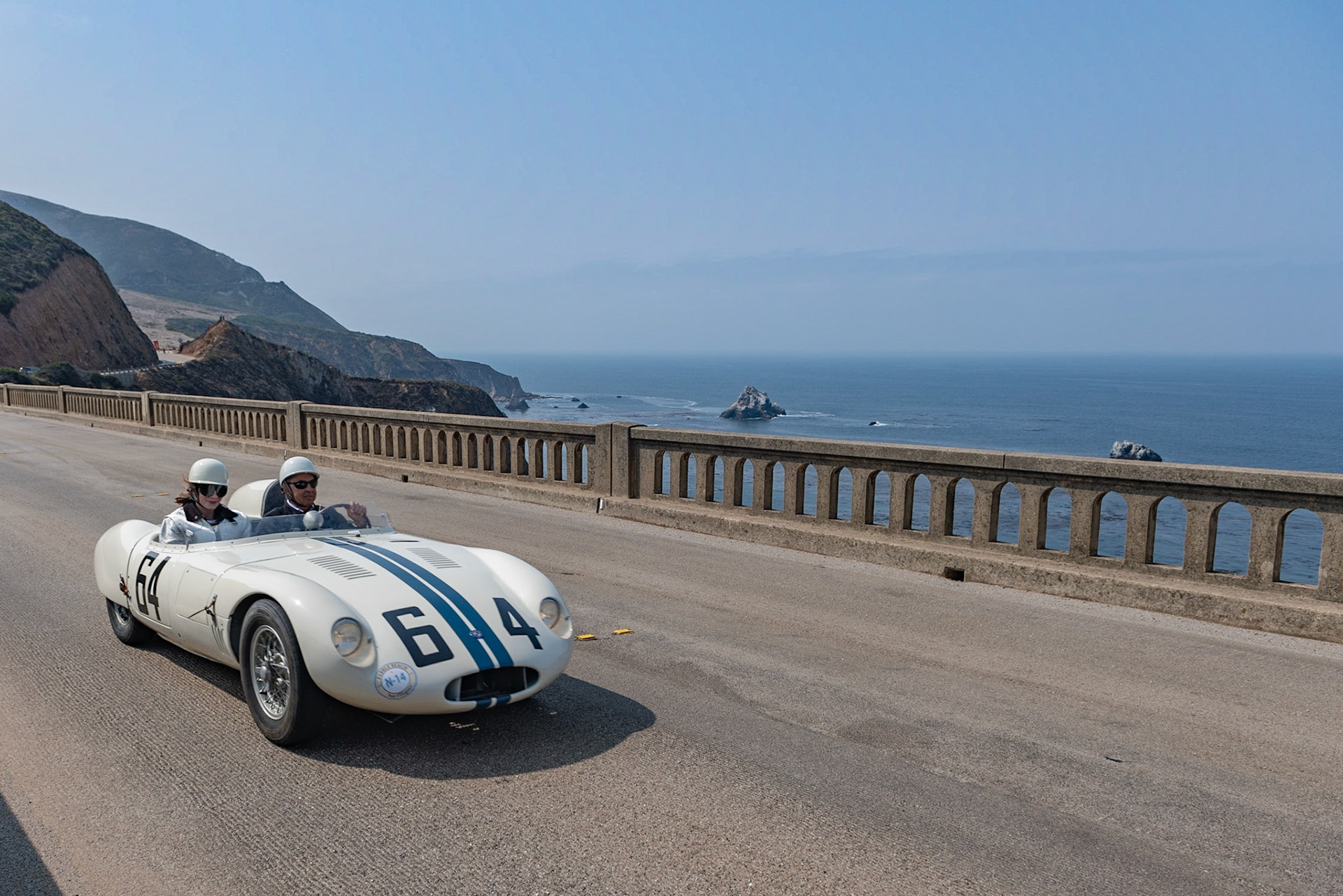 The OSCA S273 was originally designed for the 1100 cc OSCA engine, although this car (chassis 767) was fitted by the factory with the tiny 750 cc 4-cylinder, 75 bhp motor. It was ordered by Briggs Cunningham and was delivered in the summer of 1959 to Cunningham’s race manager, Alfred Momo in New York City, who prepared it for the Cunningham team. Cunningham owned several OSCAs in period, and the S273 was entered at six events during 1959. The car’s most significant race was at the 1960 12 Hours of Sebring, where it was co-driven by Denise McCluggage and Marianne Windridge. After that the car was not used again by the Cunningham team and was sold to privateer Cecil Schoeneman who drove it in several races in the Midwest. At this point, the original 750 cc engine was at the end of its life, and a larger 860 cc Tipo 187 engine was fitted. Then the car was sold to Dr. John Hunholz of Washington. He restored the OSCA, keeping it for the next four decades, until its current owner acquired the car in August 2015. It has now been restored again and wears its original Cunningham livery.