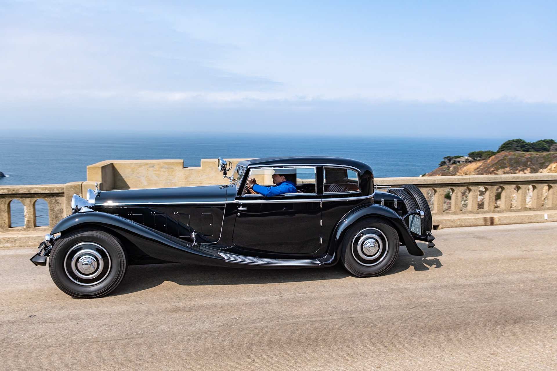 The Delage D8, designed by Delage chief engineer Maurice Gaultier, was first shown at the 1929 Paris Auto Salon. After the D8 Normale made its debut, the D8 S, with a shorter and sportier 130-inch chassis, was introduced. The engine was a smooth-running 4-liter straight-8 that developed 105 bhp. Many Delage D8s with extravagant coachwork were shown at early European concours, winning more awards than any other car in the 1930s. Unfortunately, the Depression reached Europe at about the same time, so fewer than 100 D8 Ss were sold. Most had coachwork by great French coachbuilders like Chapron, Franay and Labourdette, but this car was sent to the coachworks of Freestone &amp; Webb in London. Best known for rather somber saloons and limousines, Freestone &amp; Webb occasionally turned out very stylish bodies like this coupe, which has very distinctive lighting. After many years with different owners, the car went to the Milhous Collection in 2002 where it was restored. Today, fewer than 20 of the 99 Delage D8s built are known to survive.