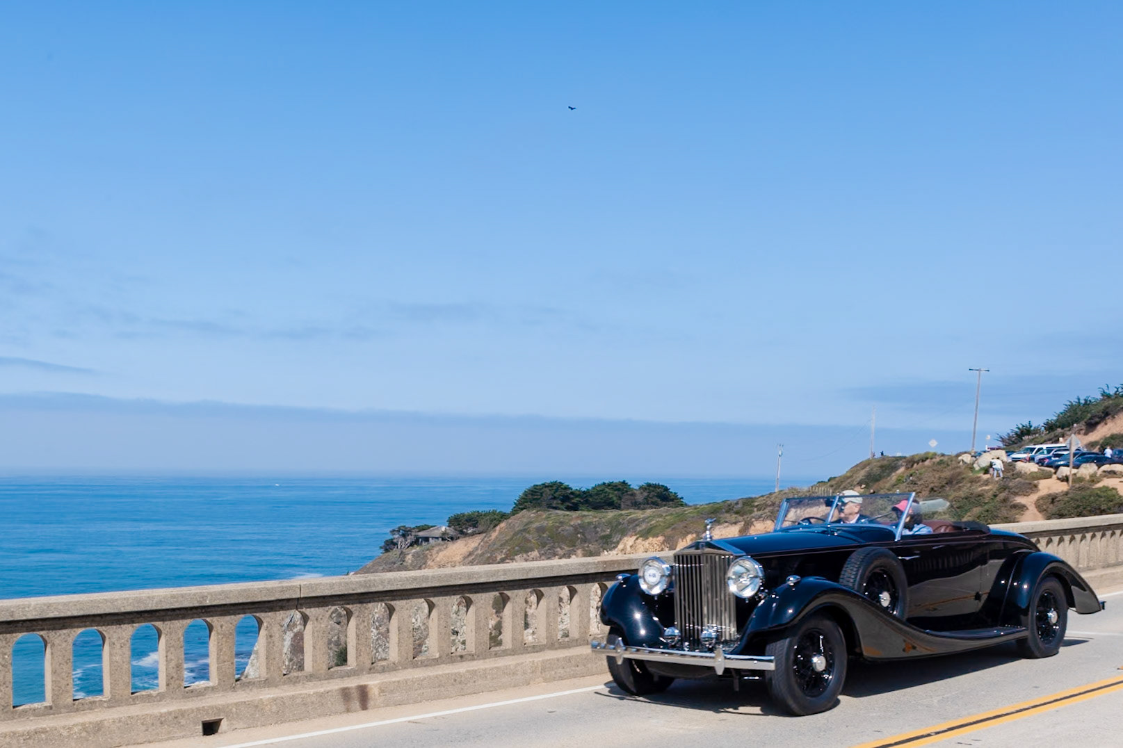 When Rolls-Royce unveiled the Phantom III at the 1935 Olympia Motor Show, it was the most technically advanced car in the world. Of the 727 Phantom IIIs built, fewer than 20 were bodied in the United States—all by the J.S Inskip company, which had acquired what was left of the Rolls-Royce Springfield, Massachusetts, factory and its subsidiary, Brewster, after they closed. This Phantom III (chassis 3CP18) features unique coachwork that resembles a Phantom II Henley but was referred to in Rolls-Royce records as a Convertible Roadster. Originally finished in black with leather upholstery, it was delivered to Colonel Joseph Samuels of Rhode Island, a wealthy philanthropist and founder of The Outlet Company. When the current owner acquired the motor car in 2009, it showed a mileage of 36,380, which is believed to be correct.