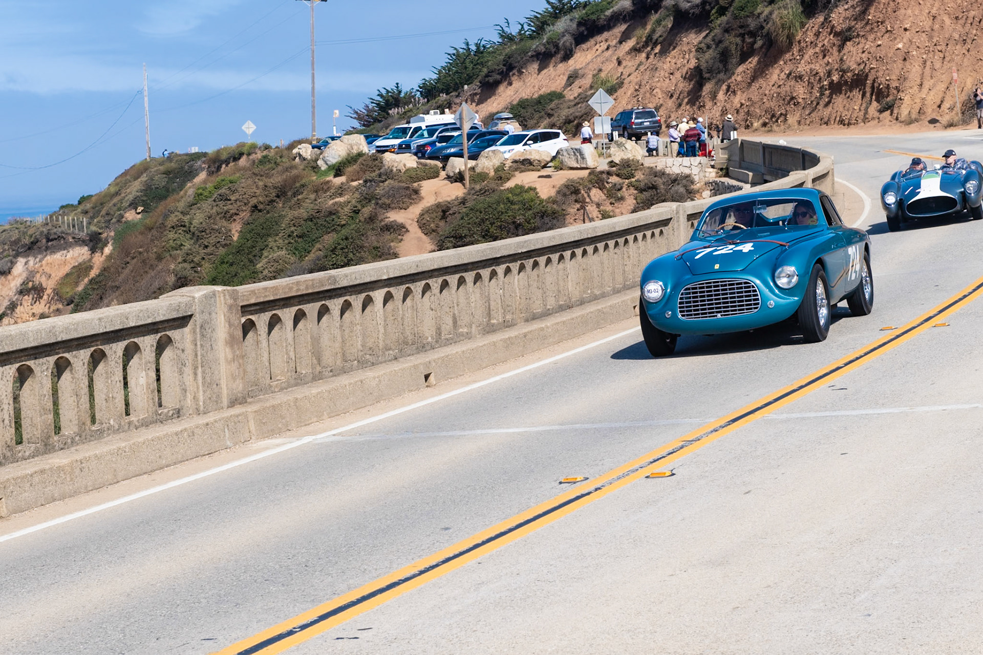 This 166 MM (chassis 0026M), built with the larger 2.4-liter, V12 engine as designed for the Ferrari 195, was the first of five Le Mans Berlinettas built by Touring—and it had a very busy first few months! It was first shown at the Geneva Motor show in March of 1950. That April Giannino Marzotto drove it to Ferrari’s second consecutive win in the Mille Miglia. The following month Ferrari displayed the car on the Touring stand at the Turin Motor Show. And in June Marzotto drove the car to a first-place finish in the Notturne della Caracalla race in Rome, and then the car ran at Le Mans. Marzotto sold his Mille Miglia winner to an enthusiast in Switzerland in 1957, and about a decade later this significant racing car was abandoned. For a time it lay in pieces in a scrapyard alongside other Ferraris, including a 250 GT SWB and a 275 GTB. The current owner bought the dismantled car in 2003 and restored it in 2007.