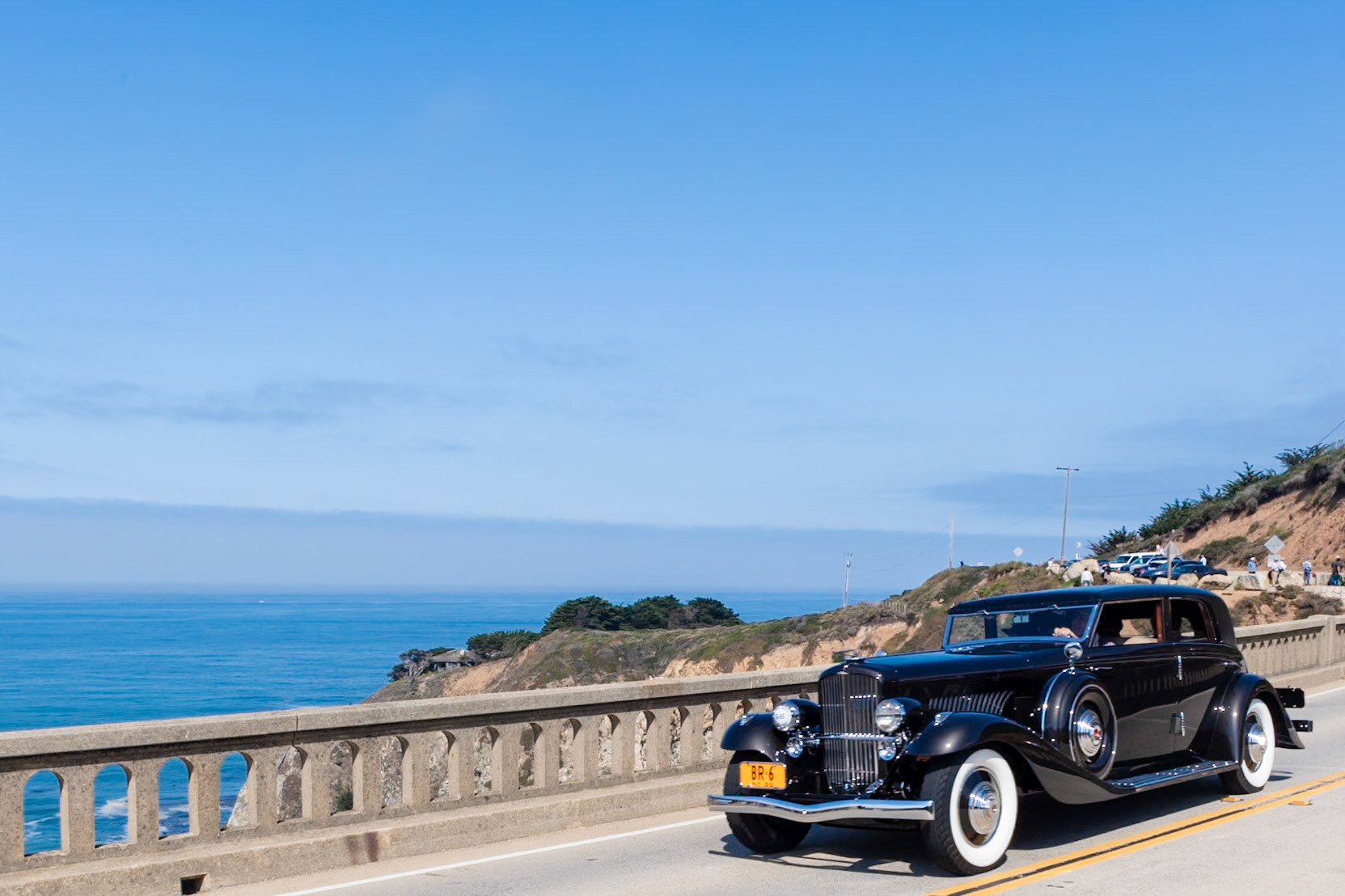 In 1933 Duesenberg introduced a more modern and refined version of the great Model J, and this was later called the JN although the company never used that designation. The new chassis was designed to take smaller 17-inch-diameter wheels, skirted fenders, bullet-shaped taillights, and bodies mounted lower on the chassis rails. The first such chassis was bought by actor Clark Gable. This Model JN Rollston Berline was originally sold to Bill “Bojangles” Robinson, the famous Hollywood tap dancer who appeared alongside Will Rogers and Shirley Temple in several films. Robinson later sent the car to Bohman &amp; Schwartz for a few updates, and in the 1950s, after passing through several other owners, the original engine (J559) was replaced and the car received larger Model J wheels. The car was restored to its original configuration in 1970 and has since been carefully maintained. The present owner returned the original engine to the car.