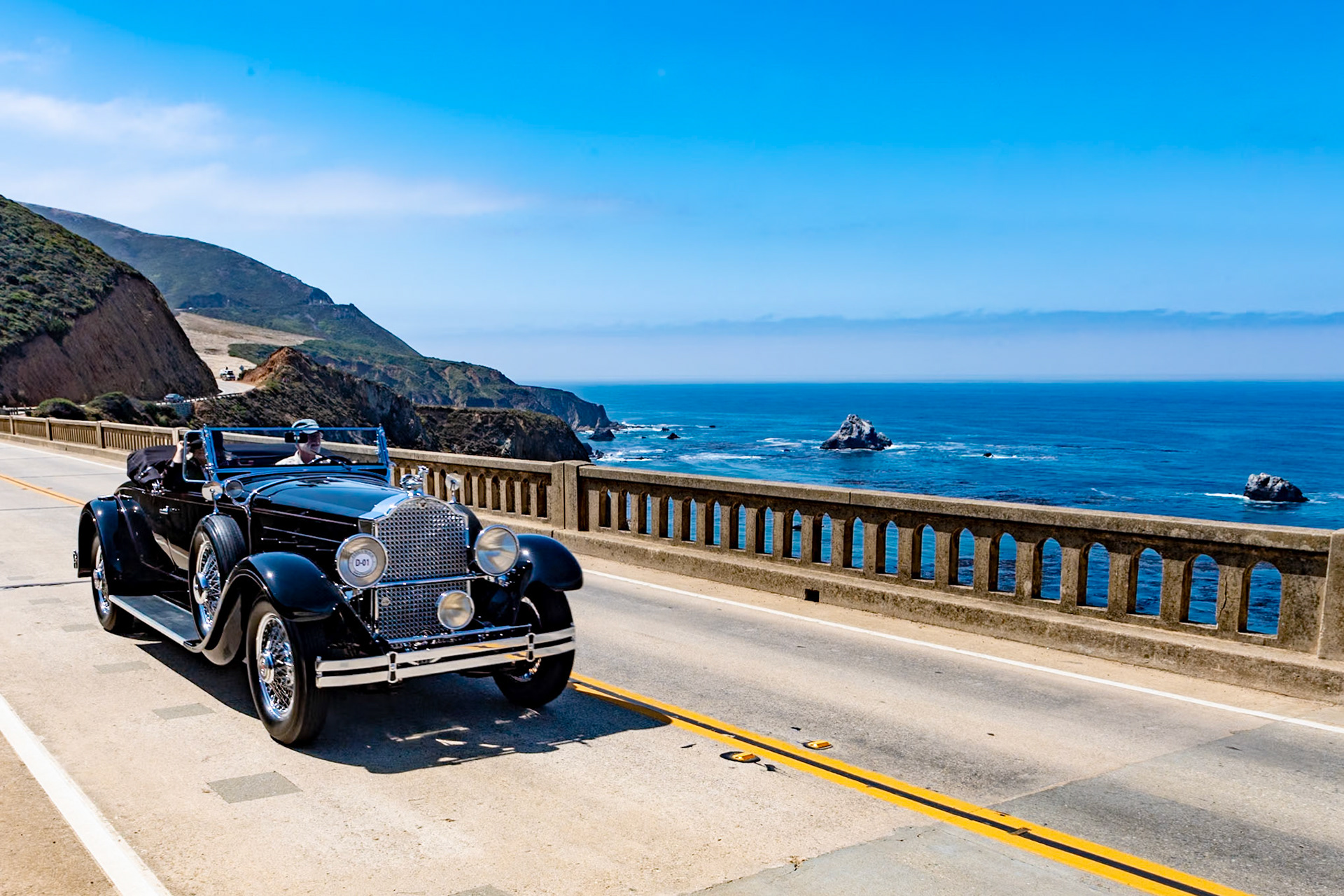 Packard was at the top of its game when, in August 1928, the company introduced its Sixth Series of 8-cylinder models. The model at the top of the range was the 645 Deluxe Eight, offered with over 20 different body styles. The 145-inch-wheelbase chassis features Packard’s legendary 384-cubic-inch straight-8, which developed 105 bhp. Cars  in the 645 range are distinguished by their round-backed headlights as opposed to the earlier drum-backed units. This Deluxe Eight Runabout with coachwork by Dietrich is one of the finest and most expensive cars from the series; it cost almost double the price of a 645 with a factory Custom Roadster body. Few were sold and less than 10 are thought to survive.