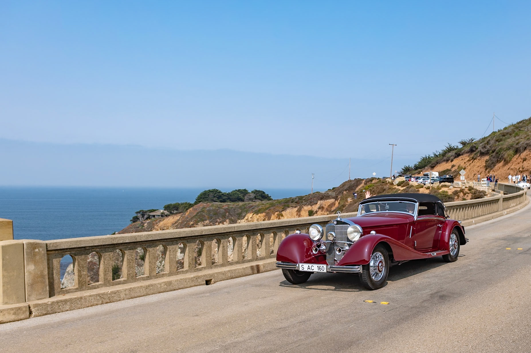 Prior to the official introduction of the 540K, Mercedes-Benz produced thirteen cars which were classified as 500Ks, but actually built with the new 5.4-liter motor, and which are commonly referred to as “pre-production” cars. Only three of those thirteen are believed to survive. This example, a Cabriolet A, marries the sporty rear-end styling of the 500K with the elegant front end features of the 540K. It was delivered new to Vogel Verlag, a publisher in Possneck-Thuringen and later found its way to North Africa. It was abandoned in the desert and discovered by General Walter B. Smith who brought to the United States in 1945. After changing hands several times, the current owner acquired the car in 1999.