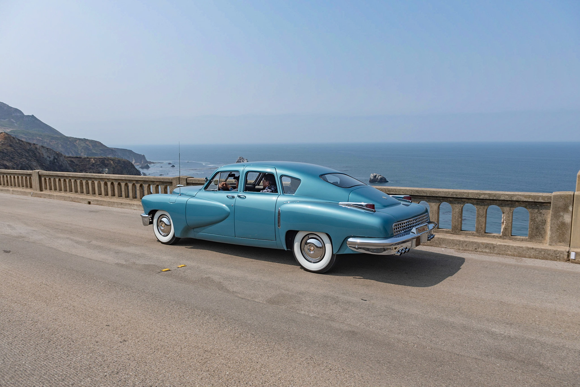 This Tucker 48 (chassis 1049) is one of the final Tuckers assembled at the Chicago factory before the company’s liquidation auction in 1950. It was the last example to be assembled there with the original engine. The car was exhibited in the “The Fabulous Tuckers” exhibition between 1952 and 1964 and in “Automobilorama” between 1967 and 1978. The car was restored in 2007 before it crossed the Atlantic and became the only Tucker to ever reside in the UK, where it stayed for nearly 10 years before returning to the United States.