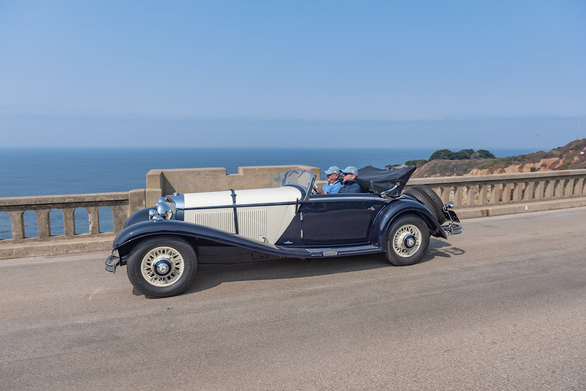 The 5.4-liter Mercedes-Benz 540K was introduced in 1936. The chassis for both the 500 and 540K models were designed to accommodate a variety of different body styles and were available in three different lengths. This sporty Cabriolet A, built at Mercedes’ own Sindelfingen coachworks, is similar to that of the exclusive 540K Roadster and is among the most sought after of all factory coachwork. It has had only two owners from new. The previous French owner, Monsieur Franchi, was the founder of the prestigious Parisian Nightclub “La Roulette,” which hosted artists like Édith Piaf, Charles Aznavour and Django Reinhardt.