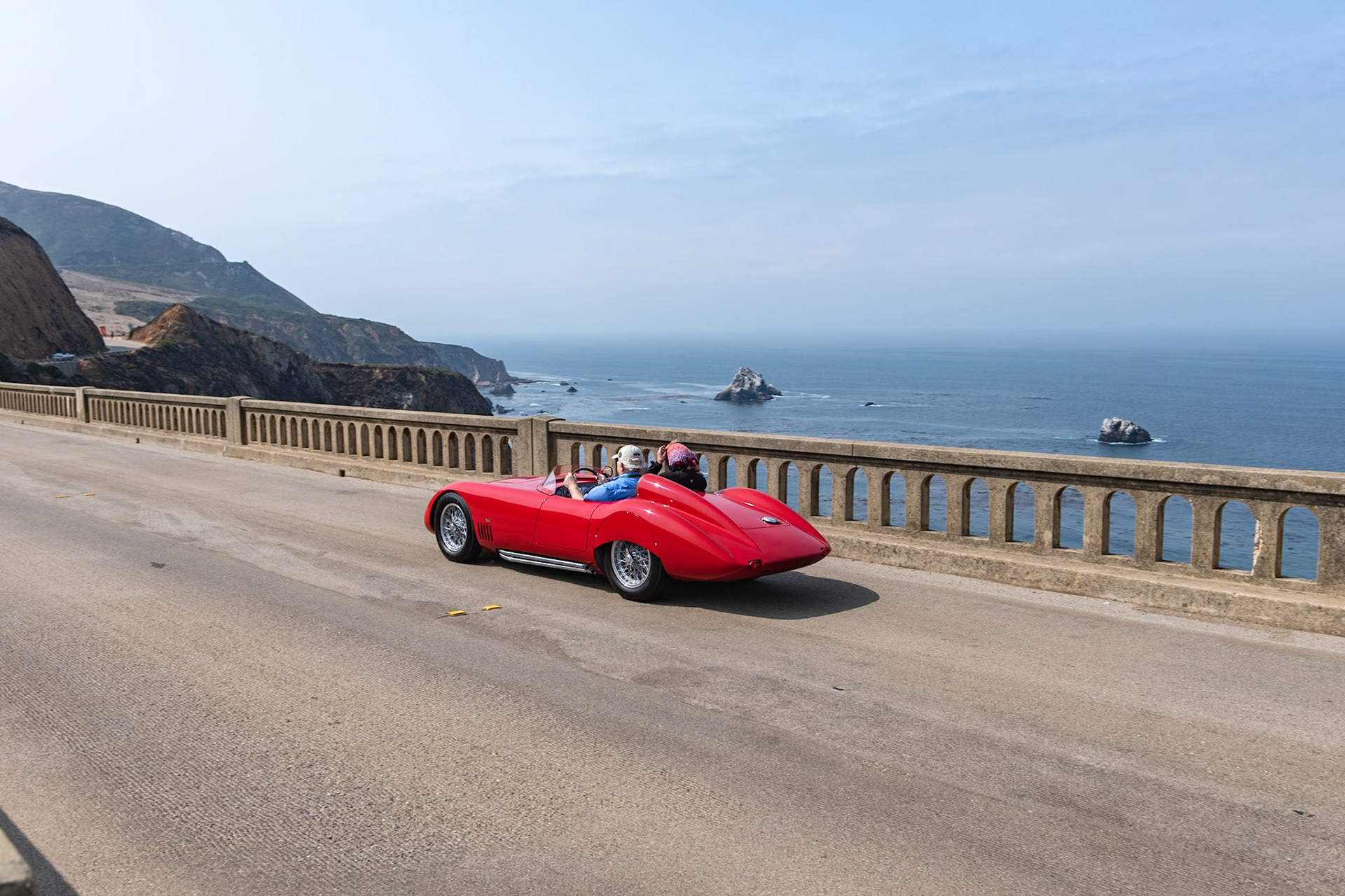 The next evolution of the OSCA MT4 was the TN—short for Tipo Nuovo, which means new type—which appeared in 1955. It was built on a revised, longer chassis and powered by a 1500 cc engine. This OSCA 1500 S Morelli Spider (chassis 1183S) is one of just three streamlined spiders built by Morelli. It was sold to Isabelle Haskell and her husband, Alejandro de Tomaso, who, coincidentally, bought the Maserati factory in 1975. After their first race at the 1000 Kilometres of Buenos Aires in 1957, the couple jointly campaigned the car in Europe and South America until the end of 1959. The car’s second owner, Lonnie Rix, raced the OSCA in the United States until the end of 1960. The current owner bought the car in 1987, and has driven it in vintage races in the United States and has also participated in the Mille Miglia on two occasions.