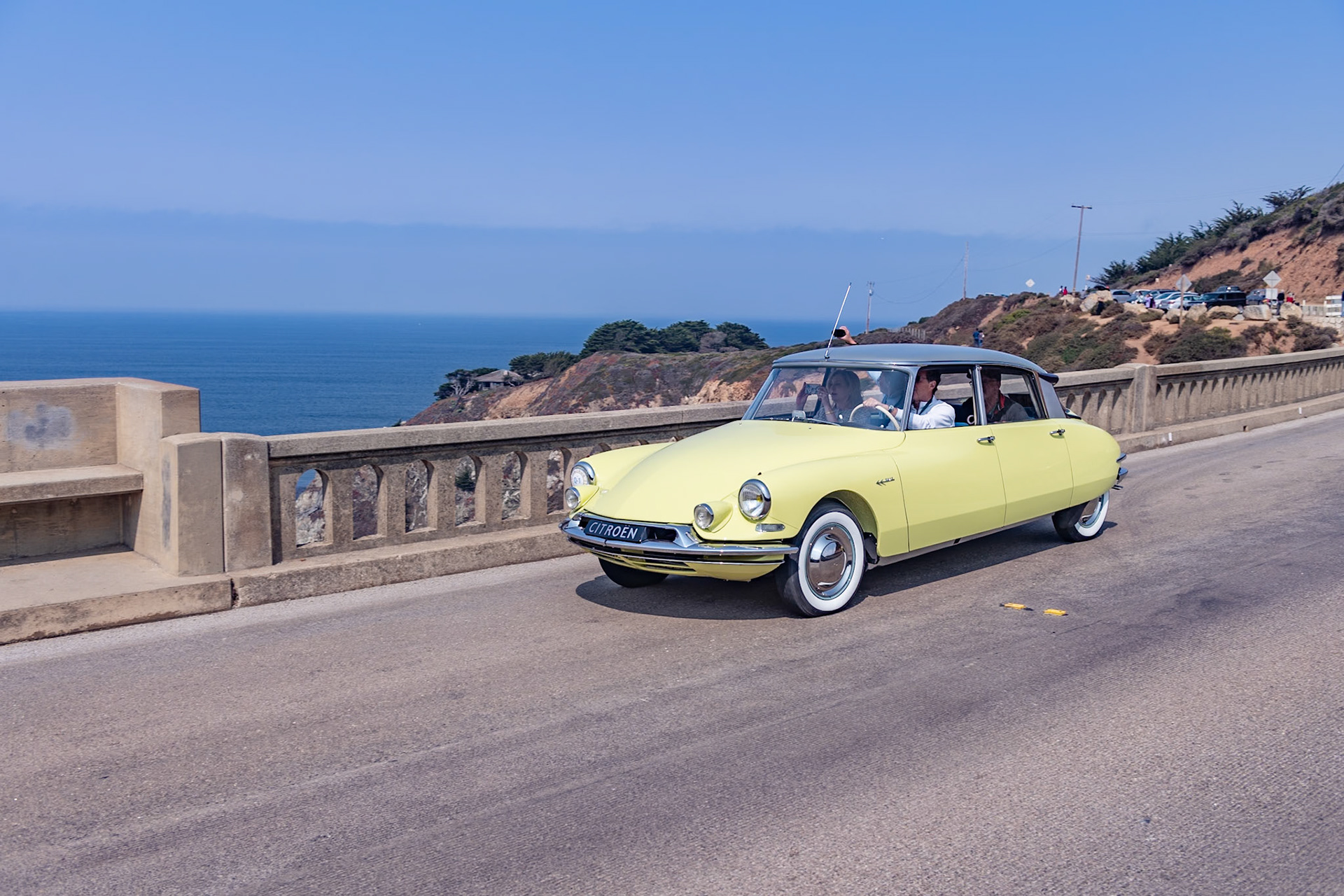 Citroën was founded in 1919 by André Citroën, and by the late 1920s it was Europe’s largest car manufacturer and had a reputation for fine quality, innovation and revolutionary engineering. The Citroën Traction Avant, launched in 1934, had pioneered mass production with three revolutionary features still in use today: a unitary body with no separate chassis, four-wheel independent suspension, and front-wheel drive. Although its appearance was prewar, its popularity continued for several years after the war. Then, at the 1955 Paris Auto Salon, Citroën launched the new DS 19. Incredibly, over 80,000 cars were ordered during the show. The car’s totally streamlined body made almost every other car seem old, and its innovative chassis and running gear had never before been witnessed. The specification included a 1911 cc engine with a 3 bearing crankshaft developed from the Avant, an innovative high-pressure oil-filled self-leveling suspension, a complex hydraulic brake system, hydraulic steering and an optional hydraulic clutch mated to a semi-automatic gearbox. The first series of the DS19 was built from 1955 until 1962 and remains unique for its pure and timeless design. This car (chassis 57345) is one of the most original first series DS 19 Berlines.