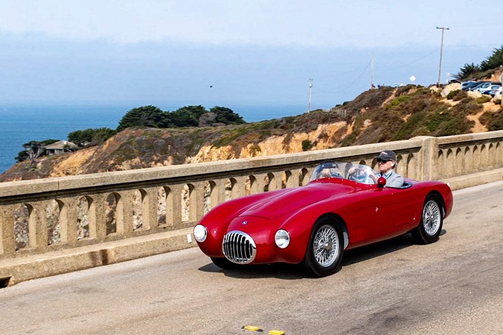By 1953 the Maserati brothers had increased the capacity of their engines in order to compete with the new Porsche 550 in the 1500 cc and 2-liter classes. Among other improvements, the revised OSCA 2AD engine was fitted with a new double-overhead-cam head and twin side-draft DCO Weber carburetors. The new head made all previous OSCA engines almost obsolete, and many were returned to the factory to be modified. This OSCA MT4 2AD (chassis 1133) was the first MT4 built with the new 1450 cc motor, and it is one of only three OSCA spiders built with an aluminum body by Carrozzeria Frua. It also happens to be one of the most successful OSCAs ever raced in North America. It was first owned by Jim Simpson who, with teammate George Colby, finished fourth overall and second in class behind Stirling Moss in the 1954 Sebring 12 Hours race. Simpson later sold the car to Jim Kimberly, and the MT4 2AD continued to win. In the mid-1990s the car was partially restored.