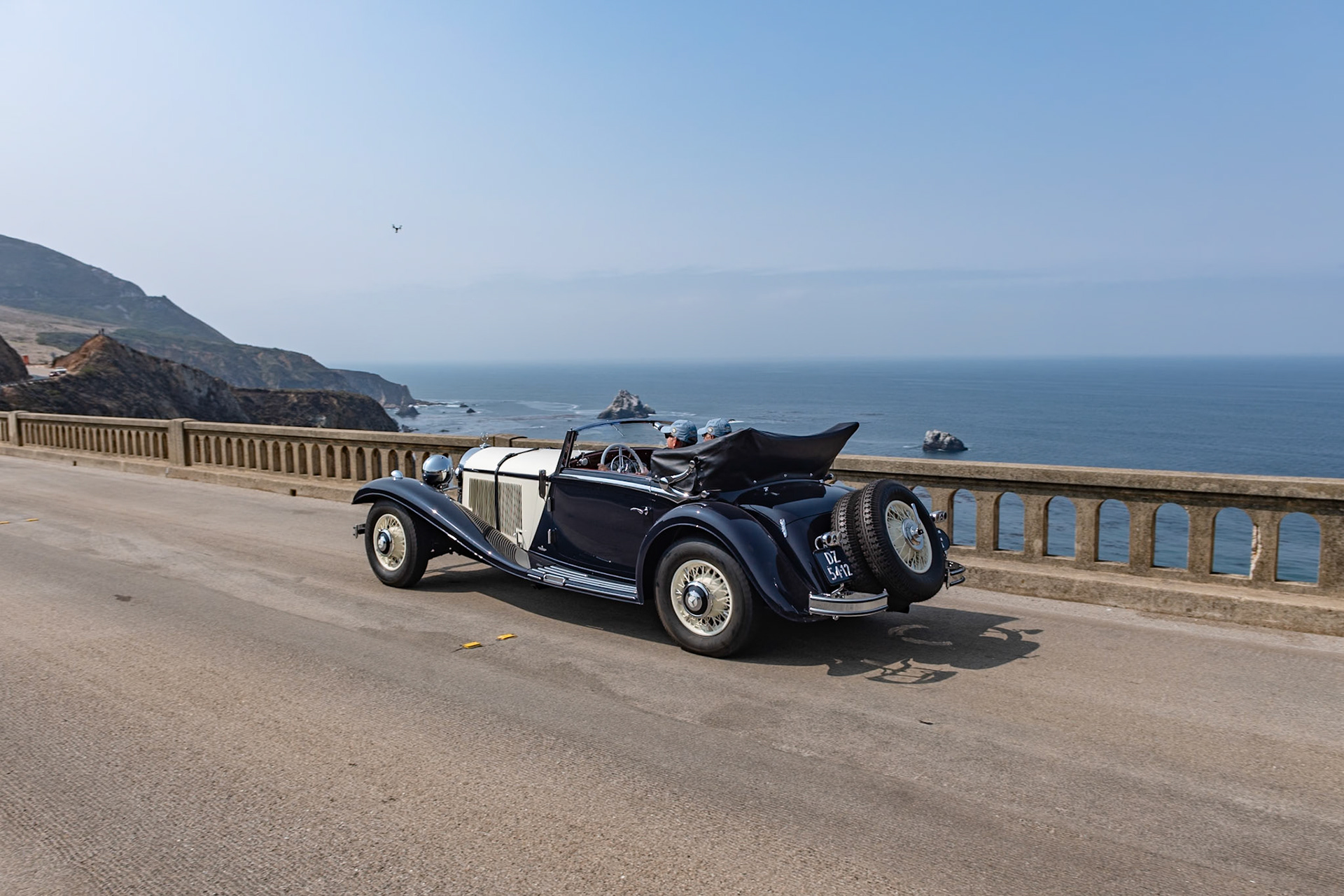 The 5.4-liter Mercedes-Benz 540K was introduced in 1936. The chassis for both the 500 and 540K models were designed to accommodate a variety of different body styles and were available in three different lengths. This sporty Cabriolet A, built at Mercedes’ own Sindelfingen coachworks, is similar to that of the exclusive 540K Roadster and is among the most sought after of all factory coachwork. It has had only two owners from new. The previous French owner, Monsieur Franchi, was the founder of the prestigious Parisian Nightclub “La Roulette,” which hosted artists like Édith Piaf, Charles Aznavour and Django Reinhardt.