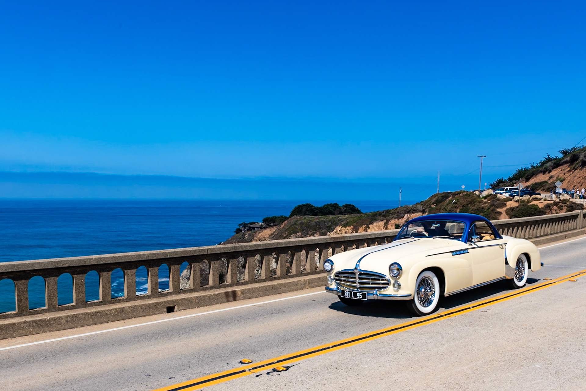 This Delahaye (chassis 818040) is the first of three 235 coupés bodied by Henri Chapron in 1952. It was exhibited on Delahaye’s stand at the 1952 Paris Auto Show. Its more curvaceous rear wings set this car apart from the other two Chapron-bodied 235 coupés. Its early ownership is not known, but in the 1970s it was part of the Seydoux Collection before being sold to Claude Gueveler, a member of the Delahaye Club. Later, it was registered in Monaco. With its 150 bhp 6-cylinder engine, CotaI electromagnetic gearbox, unique haute couture bodywork and luxury finish, this unique 235 Coupé is one of the last of the great Delahayes.