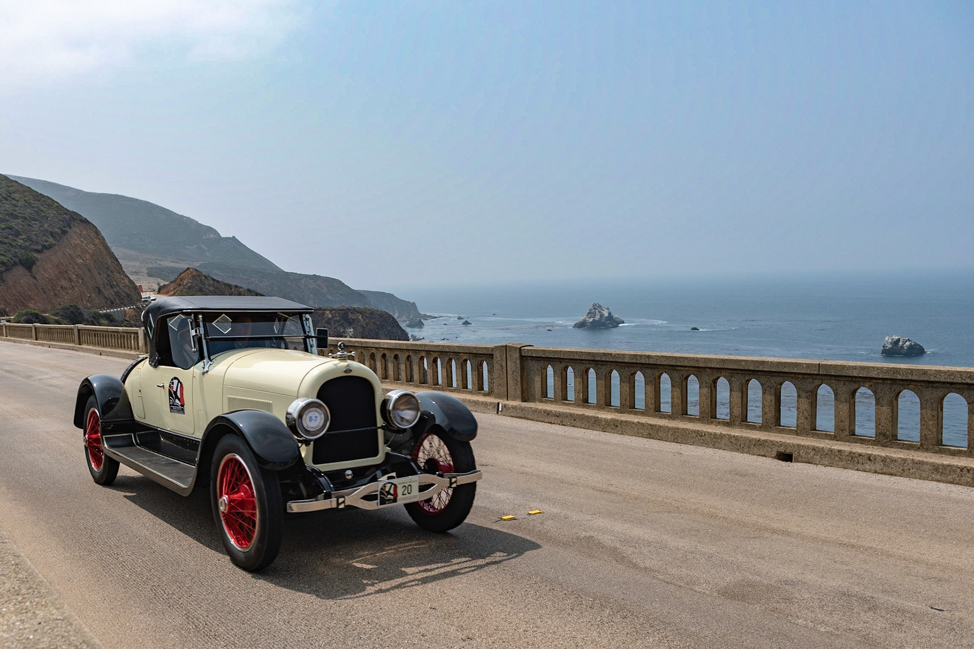 The Nordyke &amp; Marmon Company of Indianapolis began to make cars in 1905 and continued until 1933, when the Great Depression put an end to the firm. Before the introduction of its legendary V16 engine, Marmon was known for beautifully engineered sporting cars—the most famous of which was the Marmon Wasp driven to victory in the 1911 Indy 500 by Ray Harroun. In 1916, Marmon introduced its new Model 34, which was powered by a 340-cubic-inch, overhead valve, 6-cylinder engine featuring an ingenious on-board air compressor that could be manually engaged to inflate the tires. The Model 34 used aluminum throughout its body and the integrated chassis, which greatly reduced the car’s weight and contributed to its performance. The Model 34 was one of the fastest production cars in the United States in the 1920s, and it won several racing and endurance competitions.