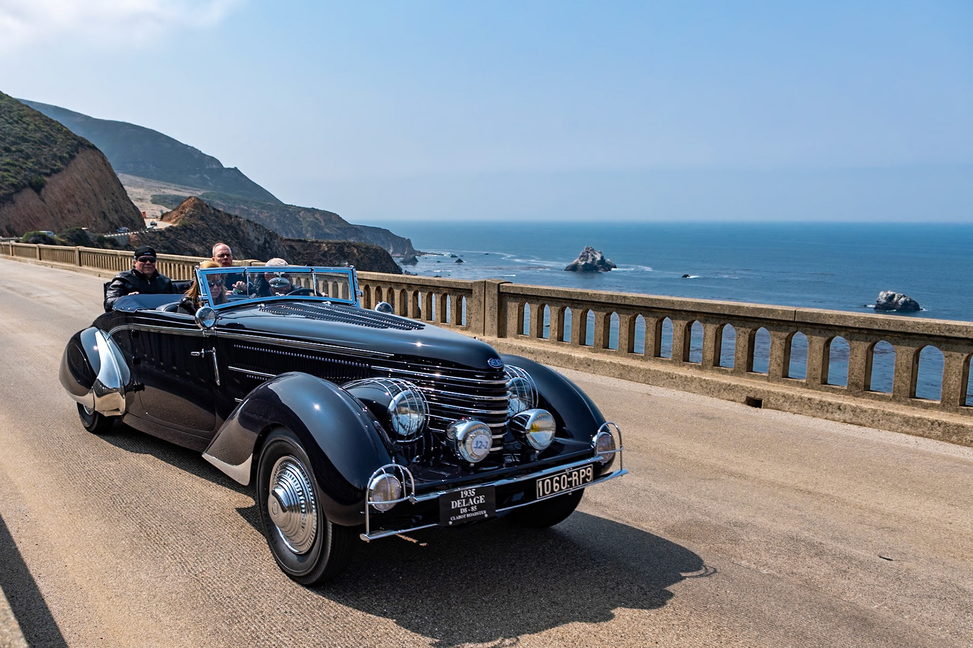 The last chassis completely designed and built by Delage was the D8-85, which was introduced at the Paris Auto Salon in 1934. This chassis was fitted with a 3.5-liter straight-8 engine. Fewer than 100 examples were built and very few remain today. This D8-85 was originally bodied by Henri Chapron and delivered to it first owner, Dr. Imbert in Algiers. In 1948, Dr. Imbert commissioned Robert Clabot, a coachbuilder in Alfortville, near Paris, to design more modern coachwork for his car. Clabot, who specialized in updating prewar cars, had been trained by Jacques Saoutchik where he developed his avant-garde style. The result was this unique Delage that owes a great deal to some of Gordon Buehrig’s many masterpieces. When the car was completed Dr. Imbert showed it at several European concours. The doctor kept the car until the 1960s when it went to live in the Netherlands where it was first restored. The car was later put on display at the Stichting Beheer Automobiel Museum.
