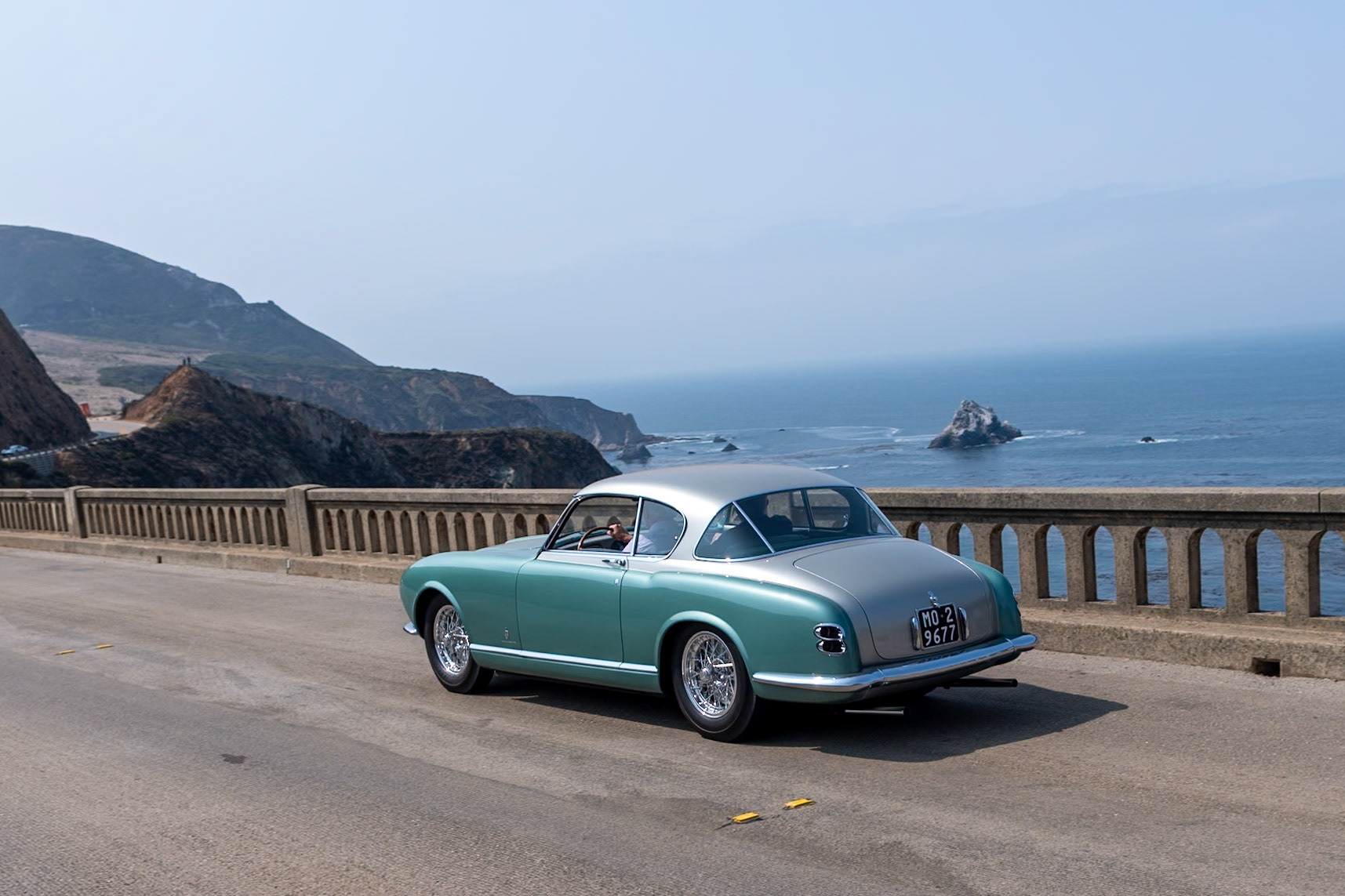 The Ferrari 342 America was one of Ferrari’s most exclusive production series; each car was finished to a customer’s specific order. Just six examples were built in total, three coupes and two cabriolets by Pinin Farina, and one cabriolet by Vignale. The first two 342 Americas were ordered by King Leopold of Belgium and another was owned by Enzo Ferrari himself. This car (chassis 0246AL), the last coupe built, was shown at the 1953 Geneva Motor Show before being delivered to its first owner, Ernesto Fassio, a wealthy shipping magnate from Genoa. According to the factory it was fitted with a larger fuel tank, a rally timer, which is still in the car, and an uprated 230-bhp engine to compete in the 1953 Rallye du Soleil in Cannes as well as later rallies in Italy and France. The car left Europe in 1954 and was shown at its first concours at Wilmot Hills, Wisconsin, by Steve Briggs of Lake Forest, Illinois. After several other owners, the car was purchased in 2013 by its current owner, who restored it.