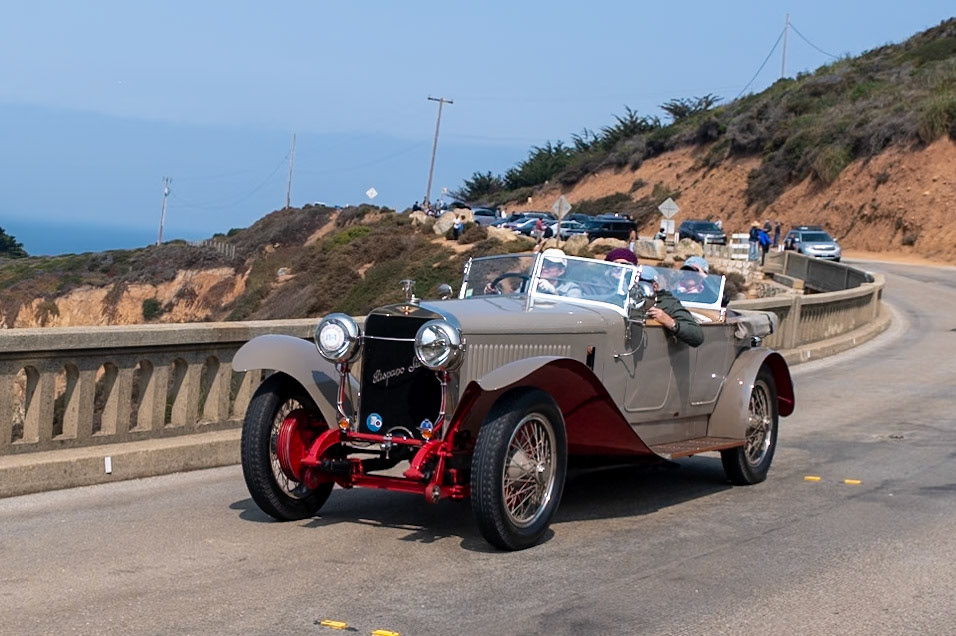 This Hispano-Suiza H6B Labourdette Tourer was the first Hispano bought by the internationally acknowledged Hispano-Suiza expert and much-missed Jules “J.” Heumann, who served as Chairman of the Pebble Beach Concours for nearly 30 years. The car was restored by J. at home over several years before being awarded Best of Show at Pebble Beach in 1972. This historic car is one of eight Hispanos owned by J. over the years, and it remained with him until his death in 2017. The Hispano-Suiza was the most expensive automobile in Europe during the 1920s, and the H6 series, introduced at the Paris Auto Salon in 1919, was generally acknowledged as the most advanced automobile design in the world. Its overhead-cam, 6-cylinder engine was derived from the Mark Birkigt–designed Hispano-Suiza aircraft engine, used by more than half of the airplanes flown during the First World War. Today this Hispano-Suiza is cared for by its new owners, the Keller family, and is shown in tribute to J.