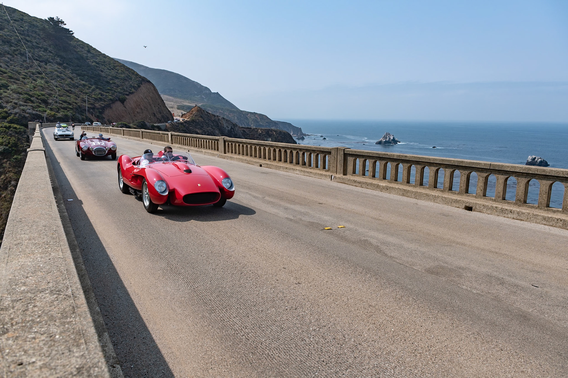 The Ferrari 250 Testa Rossa, developed in early 1957, had a new 3.0-liter V12 engine designed by Gioacchino Colombo installed in a chassis based on the earlier Ferrari 500 TRC. The first prototype made its racing debut in the 1,000 Kilometres at the Nürburgring, and the Testa Rossas that followed helped to secure Ferrari’s important place in sports car history. In July 1958, this Ferrari 250 TR (chassis 0756 TR) was shipped from the Ferrari factory to John Von Neumann’s dealership in California for its first owner, Dick Morgensen of Phoenix, Arizona. From the end of 1958 through the 1960 season, Morgensen campaigned the car all over California and Arizona with considerable success. Later, during the 1970s and ’80s, the car enjoyed similar success in the hands of historic racer Lou Sellyei. The car was purchased by its current owner in 2008 and has just returned from Italy following a complete restoration preserving all of the original components.