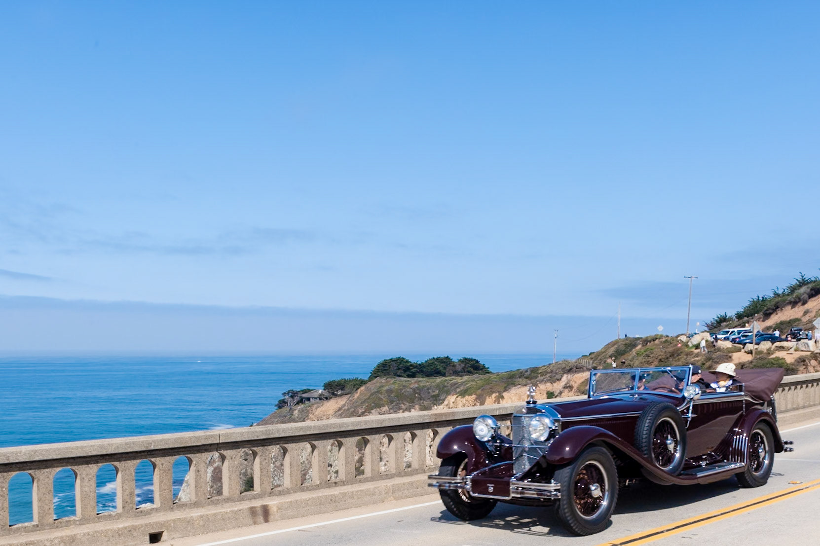 The Mercedes-Benz S and SS models were among the top luxury cars in the late 1920s and many were bodied by the best coachbuilders of the day. Carrozzeria Castagna was a popular choice for wealthy Europeans who wanted a car with bodywork that was beautiful yet understated. This particular Mercedes-Benz SS Castagna Tourer has simple lines on the exterior but a very luxurious interior. The car appears to be at speed even when at rest, due to the rakish slant of the front doors and the rear section of bodywork—and this perception is further accentuated by the length of the hood. The car is believed to have been owned at one time by the jazz singer Al Jolson. It has been in The Keller Collection since 1980, and it won its class at Pebble Beach in 1989.