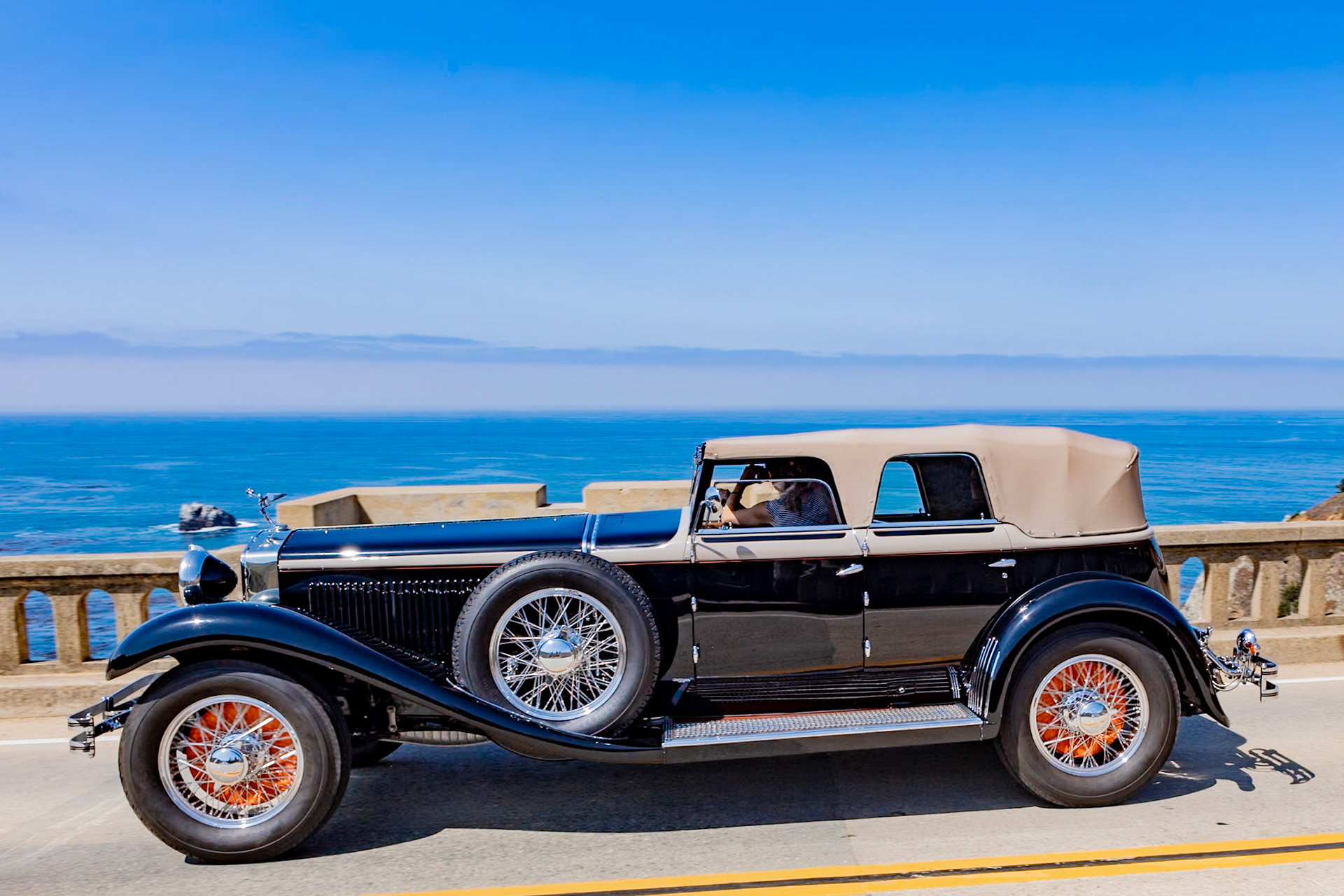 This Isotta Fraschini was the top model for Isotta Fraschini. It was powered by an 8A SS straight-eight 7.3-liter engine guaranteed to perform at 100 mph. The SS stands for Super Spinto, which translates, appropriately, to  “racy” or  “driven.”   This Castagna body is an exceptional example with an interior that has been carefully refurbished by its current owner. It is possible that this is the car displayed by Isotta Fraschini at the 1930 Milan Auto Salon before being exported to the United States for sale through the marque’s New York agents. It is thought that the car’s first owner was William Randolph Hearst Jr., son of the renowned media mogul. The car’s current owner is a lifelong fan of the marque; he purchased his first Isotta when he was just 22, but then had to sell it for just $300—ouch!—when he joined the army!