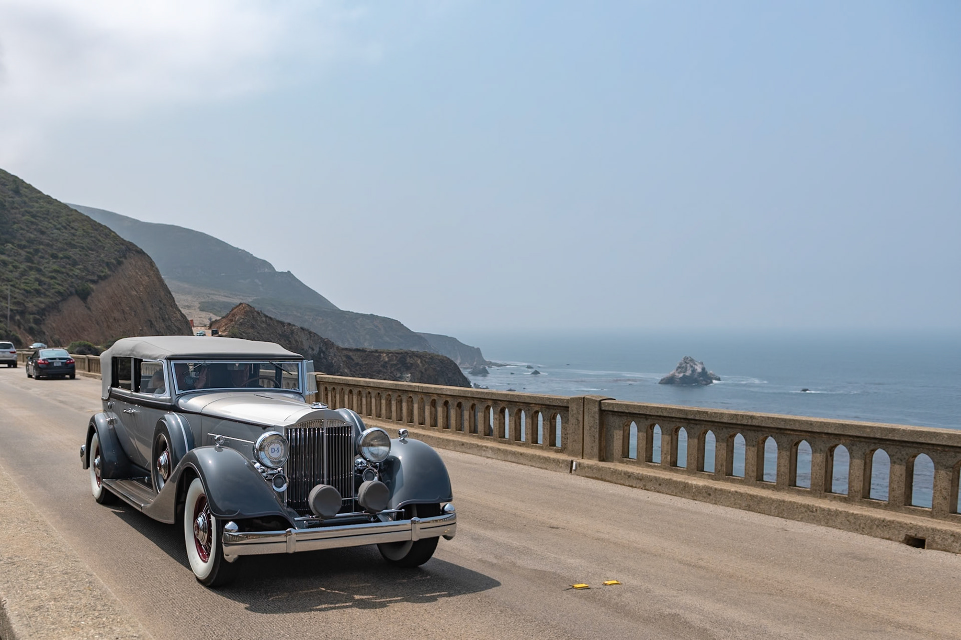 The 11th Series Packard Twelve is considered to be one of the finest automobiles produced by Packard and one of the most significant creations of the classic car era. It is powered by a 445-cubic-inch, side-valve V12 engine that was originally designed for a front-wheel-drive project that was never built and was first fitted in a production car in 1932 and dubbed the Twin Six. By 1933 the model name was changed to Twelve in keeping with the rest of the Packard range. This car is thought to be one of only three 1107 Convertible Sedans ever built. It was found partially dismantled in the basement of a house in central California. This is the first time the car has been shown in public since its restoration.