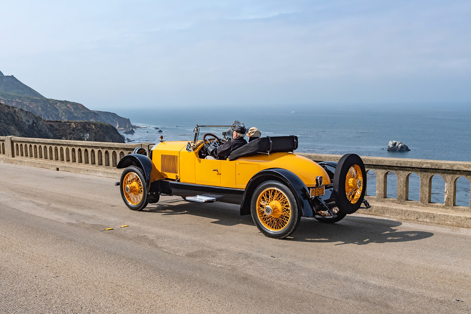 In the early 1920s, Paige was one of just a few American manufacturers building cars that could really be considered “sporting;” its only competition came from Mercer, Kissel, and Stutz. The company’s most famous sports model, the Model 6-66  Daytona Speedster, was built between 1922 and 1926 and set many speed records. The Paige Model 6-66 was initially built as a 7-passenger touring car, but in 1921 a stripped-down prototype broke the world speed record at Daytona, achieving a speed of 108.5 mph. So the company built the Daytona Speedster in recognition of this great feat. This two-seat Daytona Speedster is one of only five known to exist. Adding a touch of luxury to its sporting looks, it is fitted with padded seats, individual fenders, a full windshield, and a folding top as well as a drawer-style occasional third seat for one brave passenger. Even with its full body equipment the new Daytona Speedster could achieve well over 80 mph.