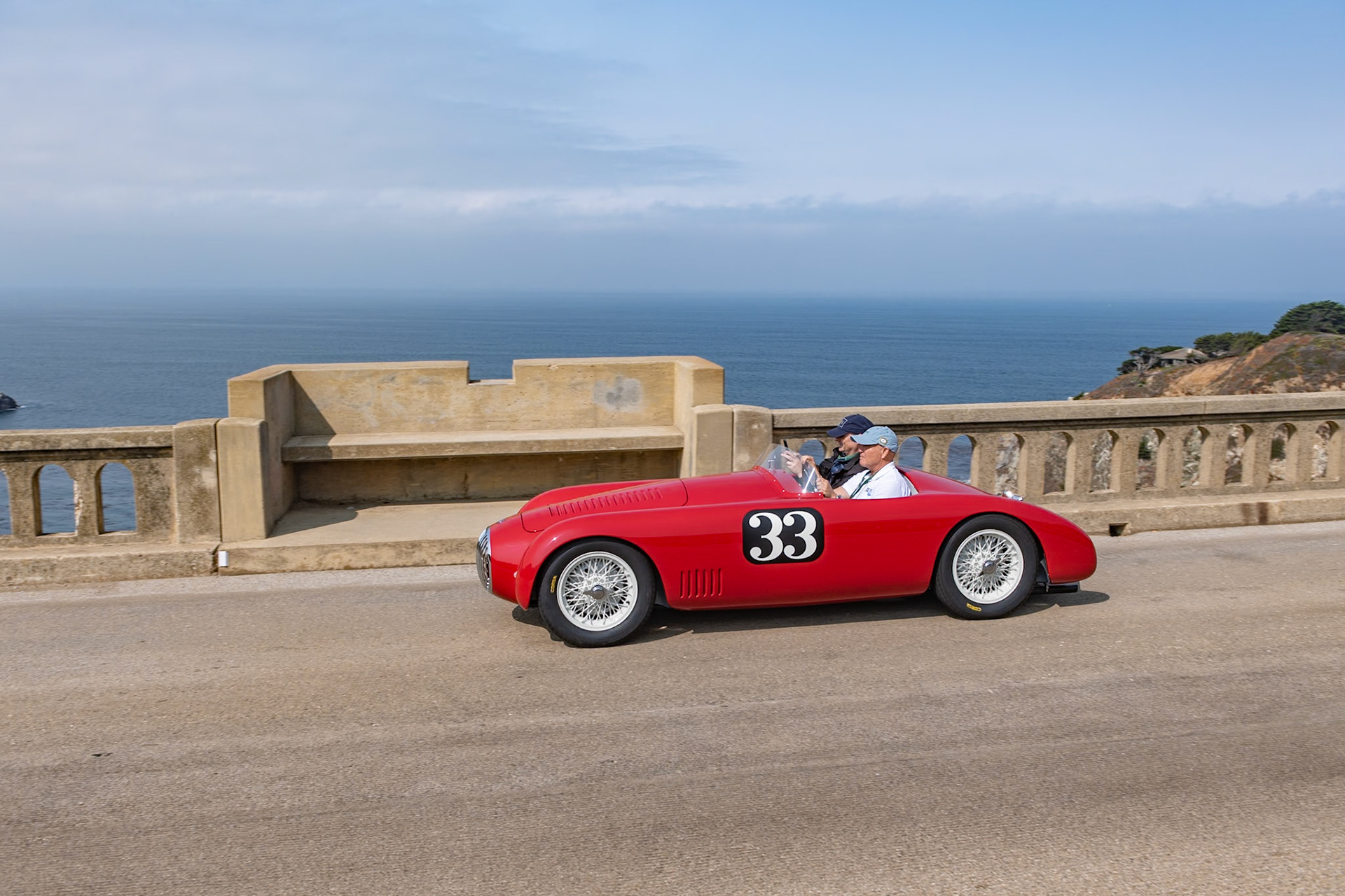 This famous OSCA MT4 (chassis 1122) is the only remaining original MT4 of three built by the factory in the Ernesto Maserati–designed Mille Miglia body style with the in-board headlights. In August 1952, it was the first OSCA to appear on the California racing circuits, having been ordered by Hollywood screenwriter and amateur race driver Randy McDougall. First driven at the Torrey Pines Races, it went on to compete successfully in all the major West Coast races, including three Pebble Beach Road Races. The following year, the car was taken over by another Californian, Al Coppel, who installed the larger OSCA 2SD 1350 cc engine that is still in the car. A series of owners followed in both the United States and Europe. The car was purchased by the current owner in 2010 who has now restored the car to how it first appeared in California.
