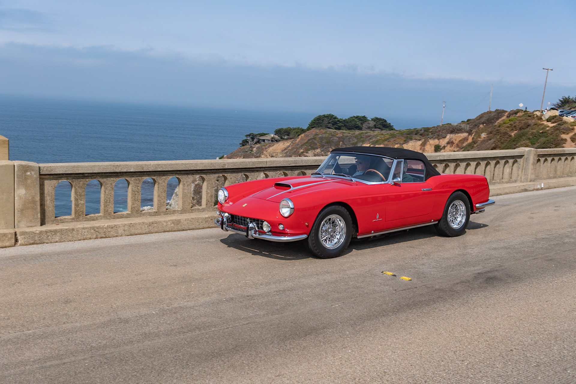 The Ferrari 400 Superamerica was one of the most exclusive road-going cars of its era. It debuted at the 1959 Turin Motor Show and a total of 25 cars were built between 1959 and 1962. It was Ferrari’s first road car where the model designation number referred to the total engine capacity of 4-liters. Several body styles by Pininfarina and Scaglietti were offered, all built on Ferrari’s short 95-inch wheelbase. This Superamerica (chassis 1885SA) is a Series 1 Cabriolet ordered with a factory hardtop and open headlights for its first owner, who lived in Milan. The car also spent a short period in Australia, then was brought to the United States in 1987. It was acquired by its current owner in 2006.