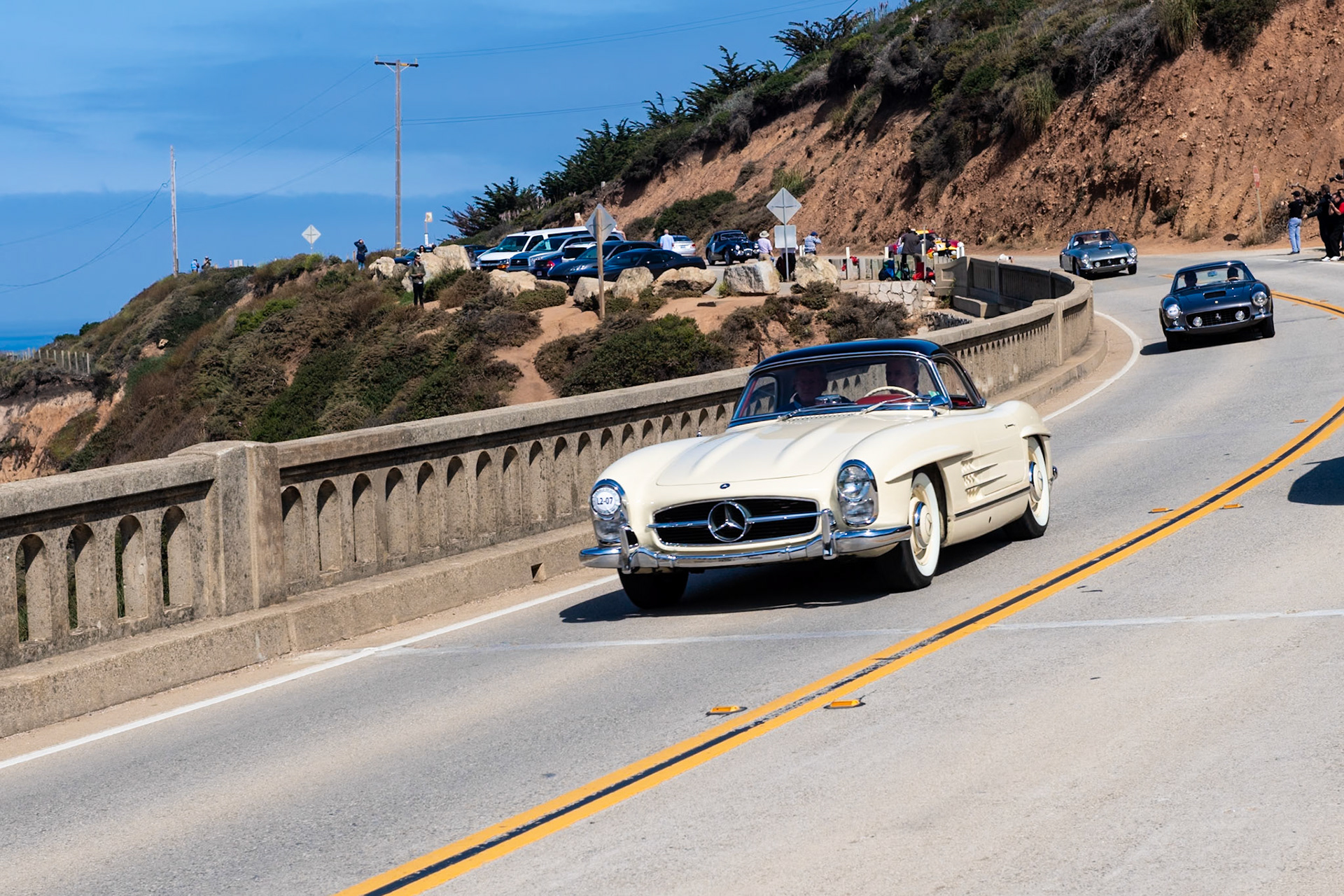 Introduced at the 1957 Geneva Motor Show, the Mercedes-Benz 300 SL Roadster was a completely re-engineered open-topped stablemate for the original 300 SL Gullwing Coupe. The 3.0-liter straight-6 fuel-injected engine remained but was boosted from 215 bhp to 225 bhp, and the chassis was redesigned with lower sills and more strength. The Roadster remained in production until early 1963, by which time 1,858 had been built. This 300 SL Roadster was purchased in Oslo, Norway, and delivered to its first owner, C. Jewett Henry of Pennsylvania, who drove it very rarely before his death in 1979. The car was later put into storage by Henry’s son. The Roadster with matching hardtop was acquired by its current owner in 2016.