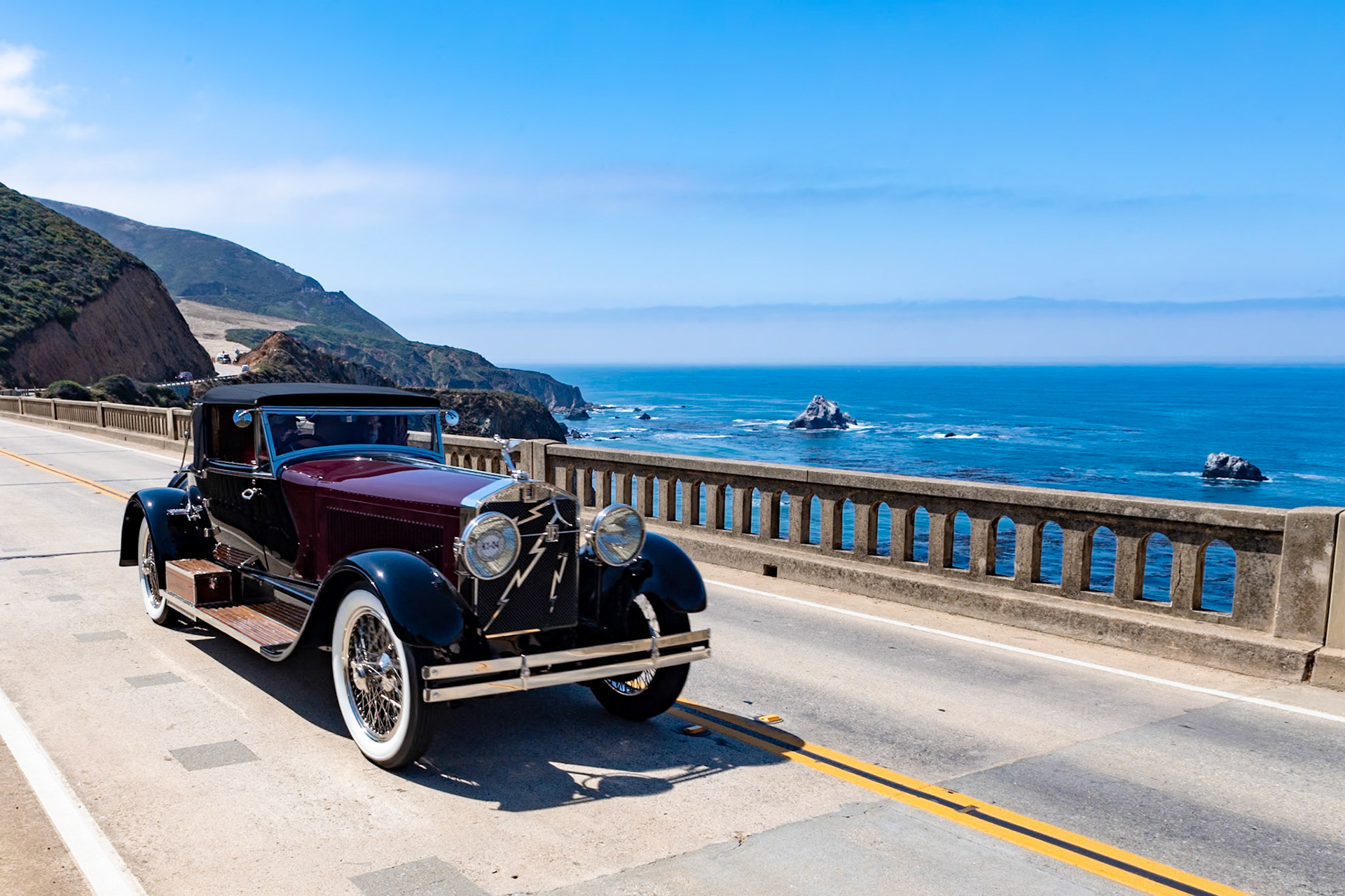 Isotta Fraschini marketed their elegant automobiles to the new American aristocracy, the stars of stage and screen—and they flocked to Isotta’s showrooms on Fifth Avenue in New York City, often paying a lot more for an Isotta than they would have paid for a Model J Duesenberg. Clara Bow and Rudolph Valentino both owned Isottas. This 8A SS chassis was built at the Isotta Fraschini factory in Milan then shipped to the LeBaron Company to be fitted with this two-seat boattail body for America’s “Darling of Broadway and The Silent Screen,” Marguerite Clark, who was the inspiration for Walt Disney’s character Snow White. The car was later owned by Jim Thomas in the 1960s. It was shown by Peter T. Boyle at the 2007 Pebble Beach Concours d’Elegance and placed Second in Class.