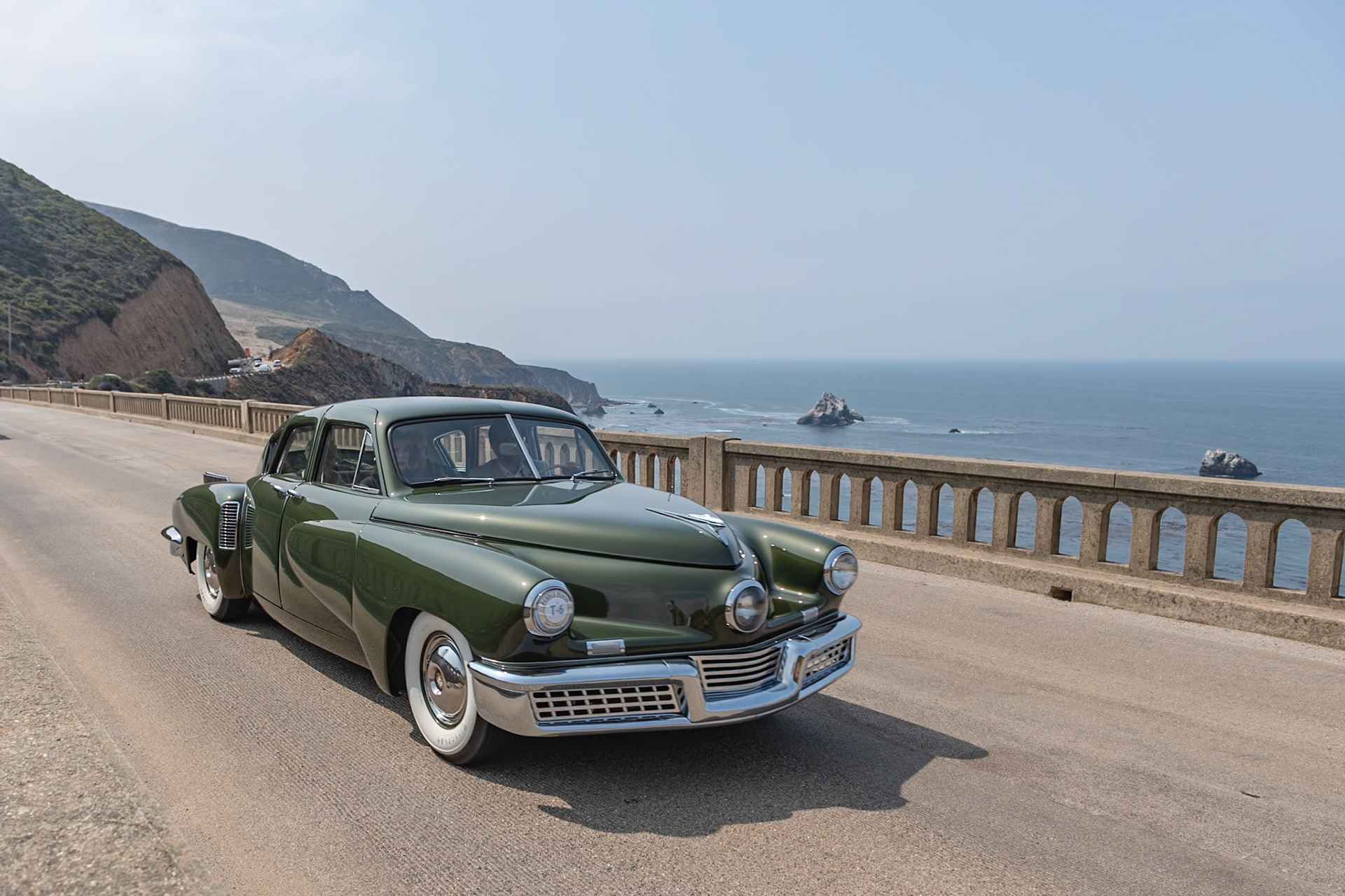This Tucker (chassis 1015) made an appearance in the 1988 movie Tucker: The Man and His Dream. During filming the car still had its original green paint and, according to its then owner, the only thing that didn’t work on the car was the radio. Stahls Automotive Foundation became the car’s fourth owner in 2008, and in 2011, the car received a frame-off restoration during which it was repainted in its original Andante Green.
