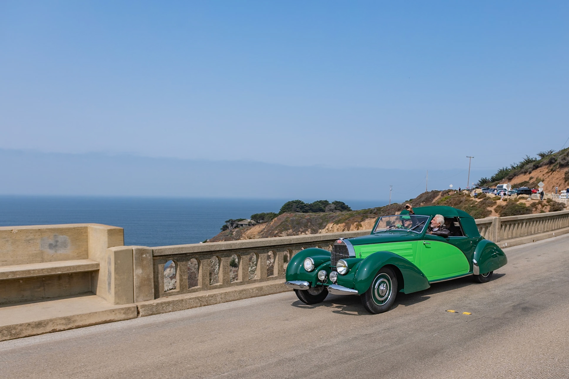 This elegant Bugatti Type 57 (chassis 57644) is one of six similar Bugattis designed and built by the exclusive Parisian carrosserie Letourneur &amp; Marchand, which was founded by Jean-Marie Letourneur and Jean-Arthur Marchand. The car accompanied its second owner, wealthy young Dutchman Rudi Van Daalen Wetters, to Los Angeles when he lived there in the 1950s, then returned with him to Holland when he became the attaché to Prince Bernhard of The Netherlands. By the 1990s Wetters and the car were back in Los Angeles, where the car was stored in a garage for almost 30 years. Jim Hull was introduced to the car and its owner by Phil Hill in 1985, and Jim and Rudi began a 30-year friendship that lasted until Rudi passed in 2015. Fittingly, the car was sold by Rudi’s family to Jim, who has now restored the car in its original two-tone green paintwork.