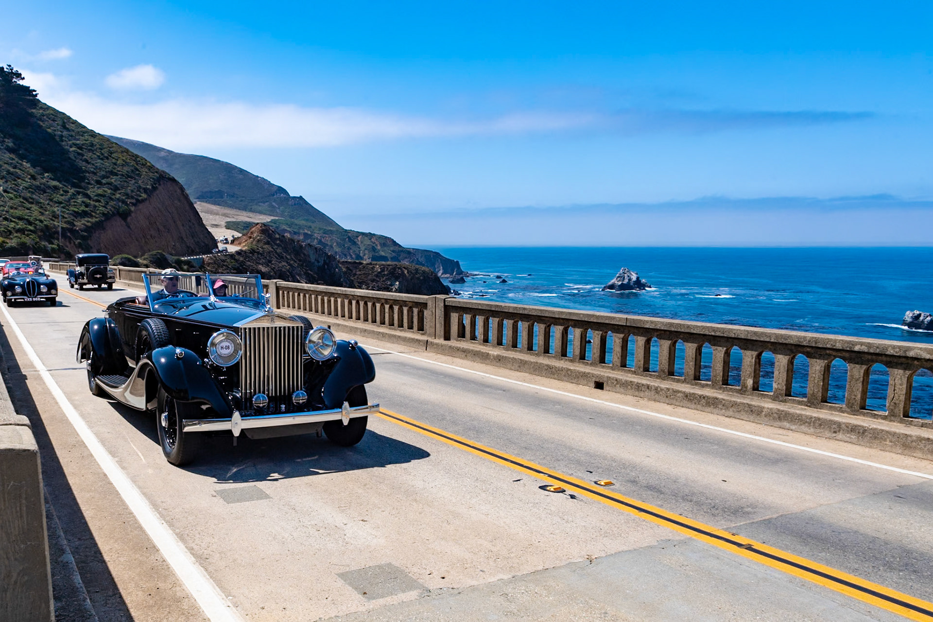 When Rolls-Royce unveiled the Phantom III at the 1935 Olympia Motor Show, it was the most technically advanced car in the world. Of the 727 Phantom IIIs built, fewer than 20 were bodied in the United States—all by the J.S Inskip company, which had acquired what was left of the Rolls-Royce Springfield, Massachusetts, factory and its subsidiary, Brewster, after they closed. This Phantom III (chassis 3CP18) features unique coachwork that resembles a Phantom II Henley but was referred to in Rolls-Royce records as a Convertible Roadster. Originally finished in black with leather upholstery, it was delivered to Colonel Joseph Samuels of Rhode Island, a wealthy philanthropist and founder of The Outlet Company. When the current owner acquired the motor car in 2009, it showed a mileage of 36,380, which is believed to be correct.