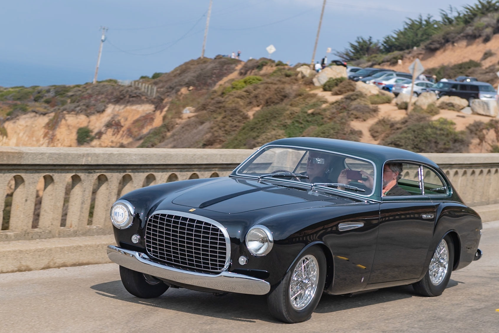 Ferrari introduced the 212 Inter at the Paris Auto Salon in October 1951, and around 80 examples were produced, almost all of them closed coupes. Powered by a 2.5-liter V12 engine fed by a single Weber carburettor, the 212 Inter was soon seen in competition. One of its first wins was at the 1952 Carrera Panamericana when a pair of 212 Vignale-built coupes finished the grueling road race in first and second place. Carrozzeria Vignale built most of the closed 212 coupes as well as several cabriolets, although other examples were built by Ghia, Pinin Farina, and Touring. This car (chassis 0175E) was delivered to its first owner via Ferrari dealer Franco Cornacchia of the Scuderia Guastalla racing team. After a succession of owners in Italy, the car went to the United States in the mid-1950s. Its list of American owners includes Jack Christianson, Warren Scott, who removed the original motor and sold it, and Jack Stewart, who reunited that engine with the car in the 1970s. This Ferrari 212 Inter was acquired by the Audrain Auto Museum in 2017.