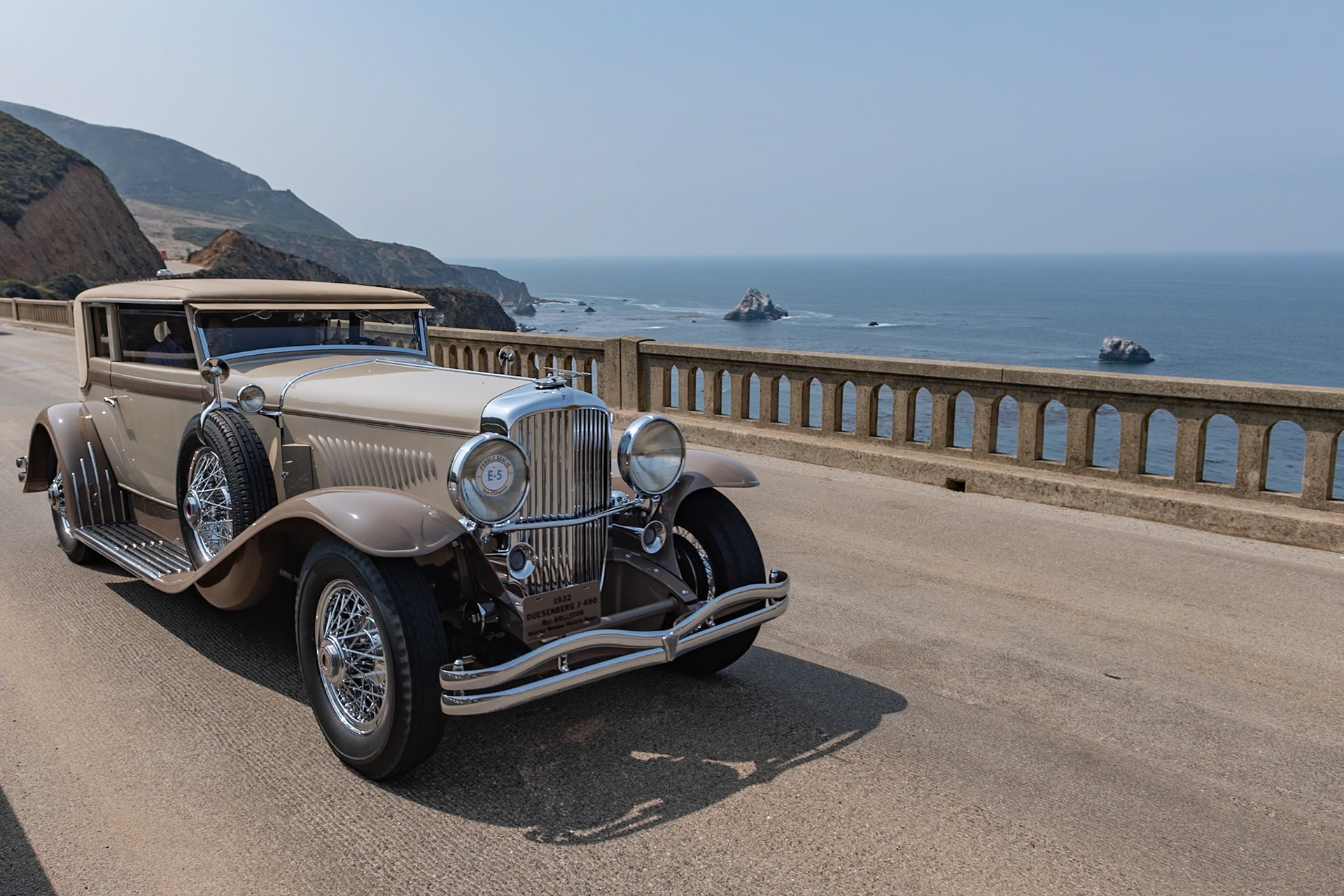 By 1928, when the Duesenberg Model J was introduced, enclosed coachwork was the predominant body style in America—although today, as with many exclusive marques, original closed cars are very rare indeed. The Rollston Company of New York was founded in 1921, and in 1927 Rudy Creteur was hired as chief stylist and was then responsible for most of Rollston’s designs. In all, Rollston bodied 57 Duesenberg Model Js, including this car (J-490), which is the only Duesenberg with this Rollston quarter-window closed Victoria Coupe body style. The car was cosmetically restored more than 50 years ago. Its has had a total of 13 owners although the previous owner had it for 52 years. This unique Model J was first presented at Pebble Beach in 1978 and has not been shown anywhere since then.