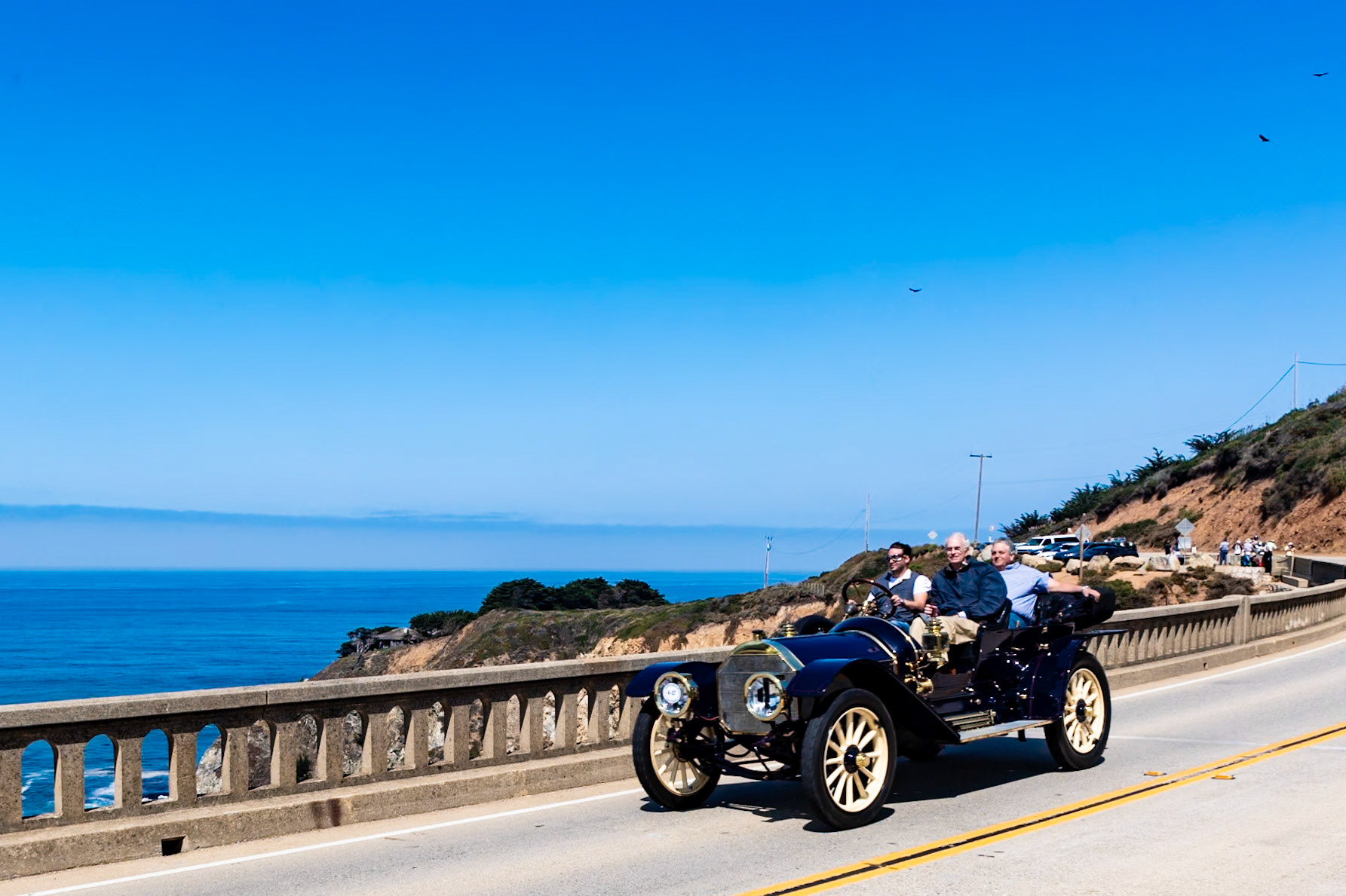 The 48 was the longest-selling Pierce-Arrow model, produced from 1909 well into the 1920s. It is equipped with a 525-cubic-inch, 48 bhp, 6-cylinder engine mated to a 4-speed, sliding-gear transmission mounted onto a 134-inch wheelbase and bodied with Pierce-Arrow’s innovative cast aluminum coachwork. Built in Buffalo, New York, Pierce-Arrows were considered some of the highest quality and most refined American cars of the period. They were frequently the cars of choice for wealthy motorists, and were often bodied with formal, closed or large touring coachwork. This is the only known surviving 48-SS with the small, four-passenger Demi Tonneau body—a sporting choice for its first owner. This car has a very illustrious collector history and is the veteran of many tours.