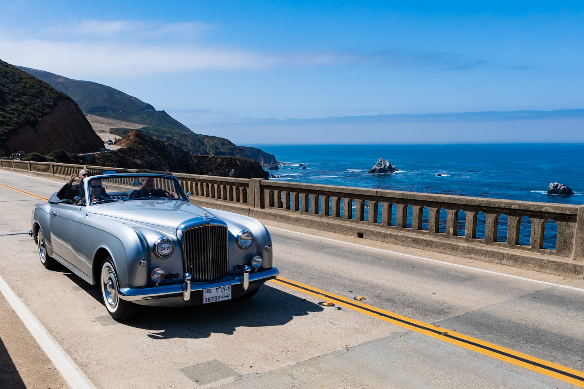 The Bentley S1 followed the R-Type in late 1955 and was one of the era’s most stylish motor cars. The Park Ward Drophead Coupé on this S1 (chassis BC25LDJ) is the work of legendary coachwork designer John Blatchley, famous for the Mulliner-bodied R-Type Continental. It is one of 31 left-hand drive aluminum-bodied drophead coupés by Park Ward, and it was ordered for H.R.H. the Crown Prince Abdullah of Iraq. Unfortunately the prince didn’t get to enjoy his new car as, soon after its delivery, he lost his life in the military coup of 1958. The car was acquired by Mr. Janabi, a Baghdad businessman, in 1968. The car attracted the attention of Saddam Hussein when it appeared in the 1990s film King Ghazi of Iraq, and after Janabi repeatedly refused to sell the car to him, it was forcefully “requisitioned.” In 2006, after the fall of Saddam’s regime, the car was found in his underground garage in Baghdad, having been neglected and badly vandalized. The car has now been restored to its former glory.
