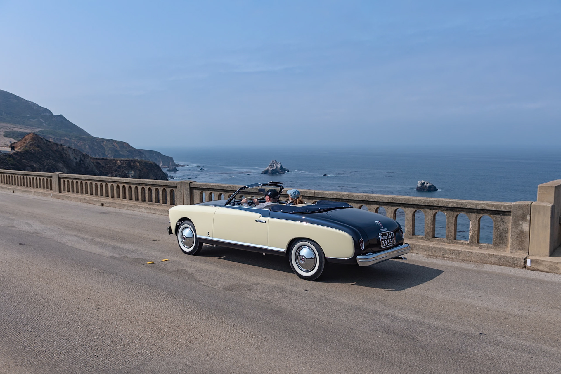 Fiat introduced its first all-new postwar passenger car, the Fiat 1400, in 1950, and it soon became the basis for many of the great Italian carrozzerie. This unique Fiat 1400 Cabriolet was designed by Giovanni Michelotti and bodied by Carrozzeria Vignale specifically for the 1952 Turin Motor Show, and it was later shown at the Concorso d’Eleganza dell’Automobile at the Villa Borghese in Rome. After seeing the car there, California resident Dorothea Herrsher purchased it from Vignale. She was very proud of her new toy, and in October 1952 she exhibited it at the Oakland Sports Car Show, where it was first in class. Its final public appearance was at a 1953 concours at the Ambassador Hotel in Los Angeles, where Herrsher was escorted by actor John Hart, who played The Lone Ranger. The Fiat was later driven by actor Kirk Douglas in the 1955 movie The Racers. The car was last registered in 1964 and was not seen for many years. Its current owner acquired the car in 2015, and it was returned to Italy for a complete restoration to ready it for Pebble Beach.