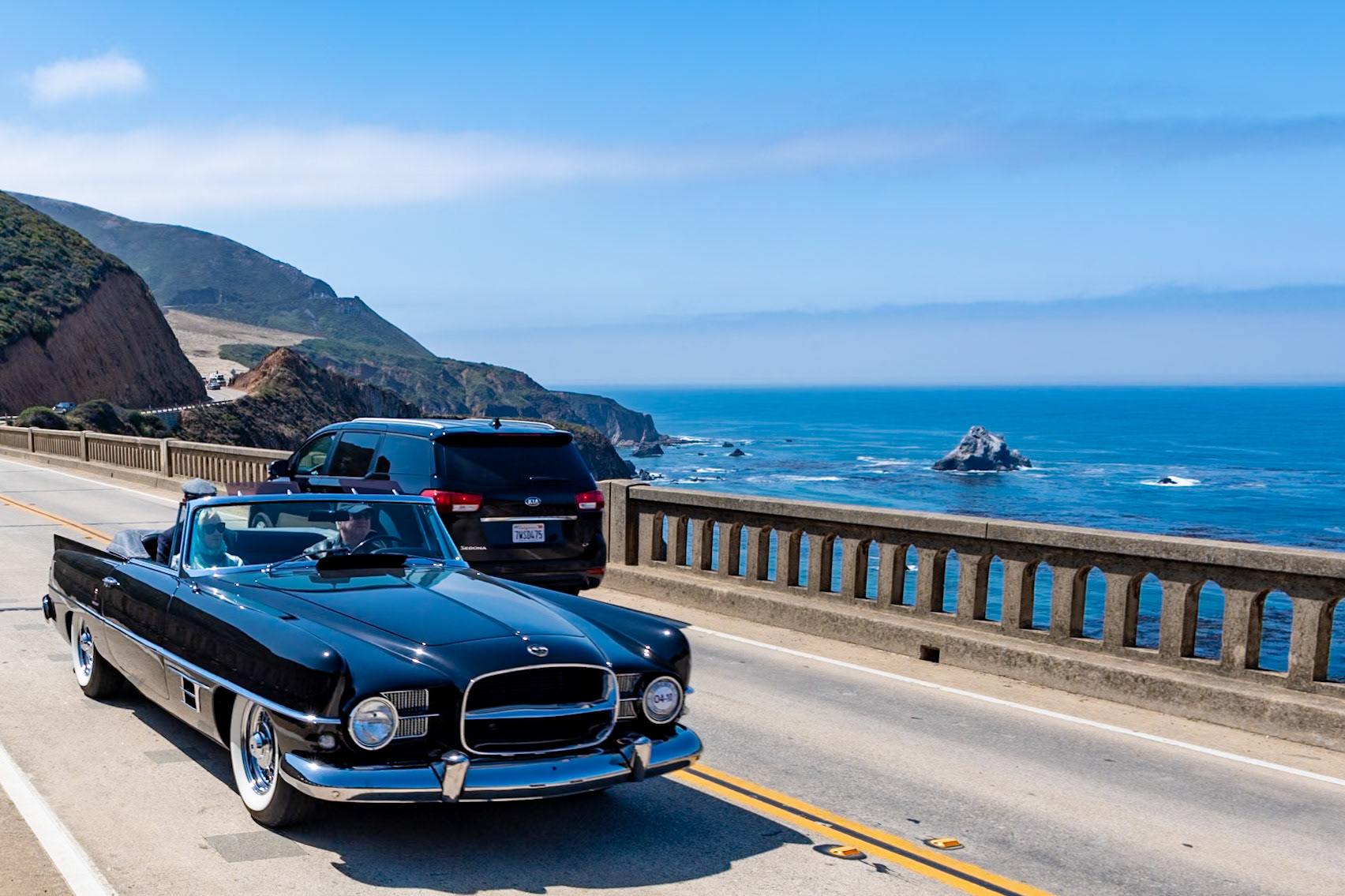 The combined talents of Virgil Exner at Chrysler and Carrozzeria Ghia in Turin developed four Dodge Fire Arrows concept cars that were to be the basis of a future production model. They were extensively exhibited across America but were never put in production. They did, however, attract the attention of Eugene Casaroll; he bought the design and set up Dual Motors to build a limited run of Dual Ghias. These flamboyant cars were based on a modified Dodge chassis with a 315-cubic-inch V8 engine. Once the chassis were completed they were shipped to Italy where the bodies were fitted by Ghia. By 1956, Casaroll’s first car was finished and orders were taken from many celebrities, including Frank Sinatra, Dean Martin and Ronald Reagan. Unfortunately, the cost to build the car far exceeded expectations, so only 115 Dual Ghias were completed and just 36 are known to have survived.