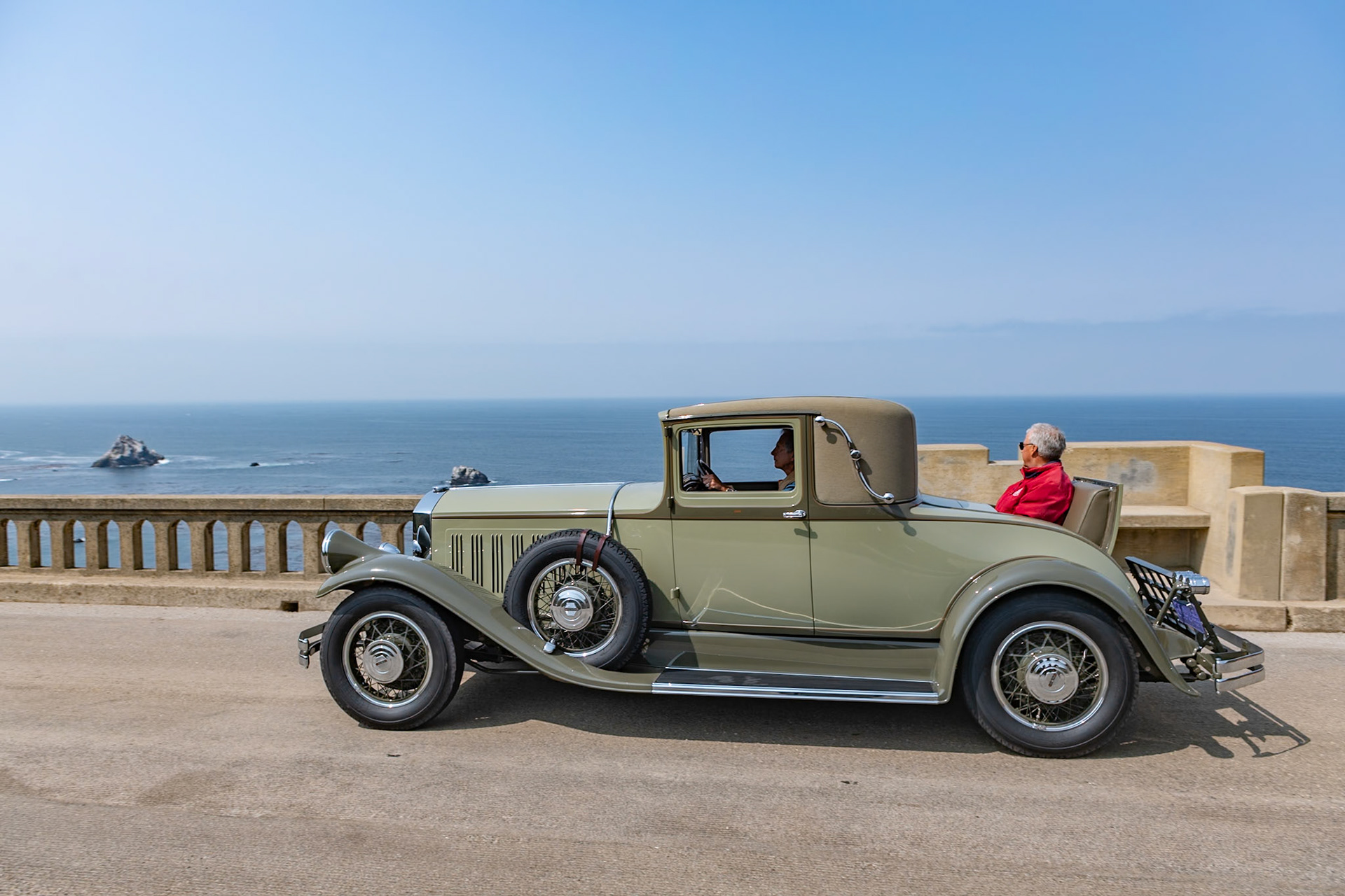 In 1928, Pierce-Arrow merged with the Studebaker Corporation in 1928, saving it from bankruptcy, and for five years it was the fourth largest automotive conglomerate after GM, Ford and Chrysler. For 1929 Pierce-Arrow introduced the Models 133 and 143—so-named for the length in inches of their respective wheelbases. The L-head straight-8 engined cars boasted more modern styling while retaining the rather conservative look that customers expected. The majority of cars included the marque’s trademark fender-mounted headlights styled by Herbert Dawley. This Pierce-Arrow Model 133 Coupe was discovered by Ross Myers in a tobacco barn in Roanoke, Virginia, in 1970. Two years later Ross’s father, Allan C. Myers, brought it home to Pennsylvania where it underwent a complete rebuild. The car later passed to Ross, who has recently restored it and is sharing it here, fulfilling his father’s dream that the car might one day be shown at the Pebble Beach Concours d’Elegance.