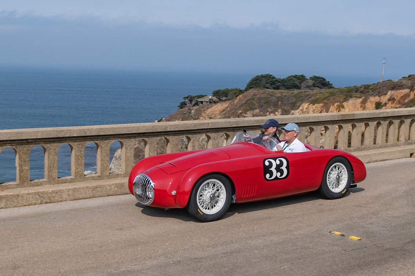 This famous OSCA MT4 (chassis 1122) is the only remaining original MT4 of three built by the factory in the Ernesto Maserati–designed Mille Miglia body style with the in-board headlights. In August 1952, it was the first OSCA to appear on the California racing circuits, having been ordered by Hollywood screenwriter and amateur race driver Randy McDougall. First driven at the Torrey Pines Races, it went on to compete successfully in all the major West Coast races, including three Pebble Beach Road Races. The following year, the car was taken over by another Californian, Al Coppel, who installed the larger OSCA 2SD 1350 cc engine that is still in the car. A series of owners followed in both the United States and Europe. The car was purchased by the current owner in 2010 who has now restored the car to how it first appeared in California.