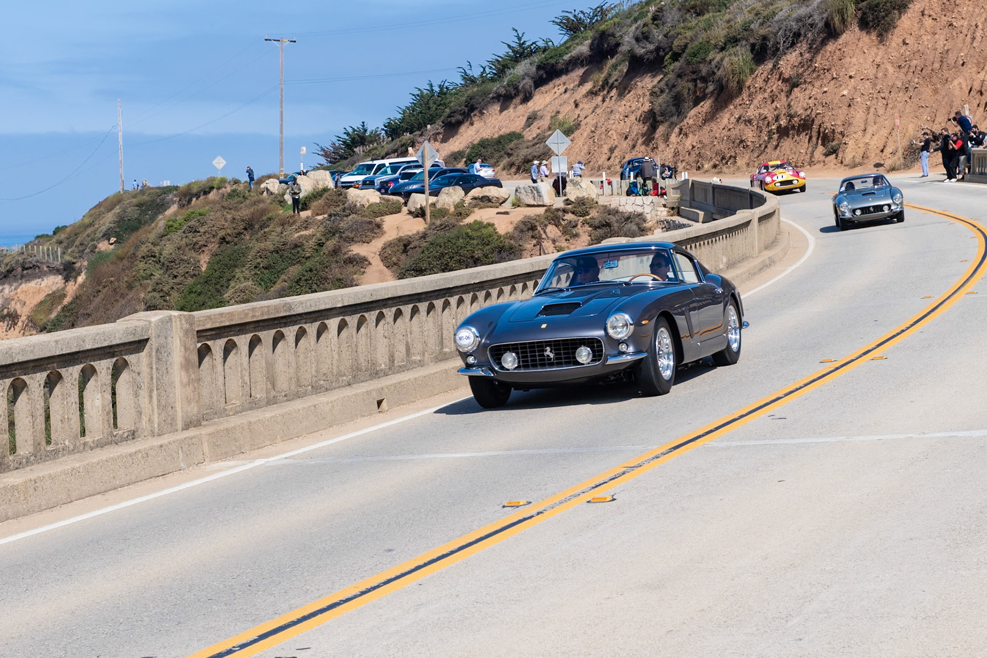 This berlinetta (chassis 3337) was the first of the steel-bodied cars built by Scaglietti in the final series. The car remained with Ferrari in Italy until it was purchased by Steve Earle, founder of the Monterey Historic Automobile Races, who kept it for 12 years. It then passed to Harley Cluxton. In the 1980s it was upgraded for racing and was driven by its next two owners, James Daugarty and William E. (Chip) Connor, who sold it to the present owner. In 2015, after the SWB was returned to its original road-going specification, it won the award for Best Restoration at the Cavallino Classic, the first of many concours successes.