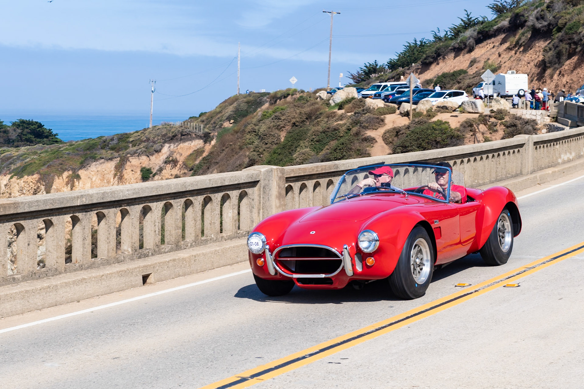 The first Shelby Cobra, introduced in 1962, was powered by Ford’s  4.3-liter, V8 260 engine. Later Cobras were fitted with the 4.7-liter V8 289 that caused such a stir on the racetrack. The 427 Cobra Mk III was the further continuation of Carroll Shelby’s original dream of “Corvette-beaters.” It incorporated an immensely powerful big-block 7-liter engine delivering about 450 bhp. As with all original Cobras, the chassis and unpainted bodies were built by AC Cars in England and shipped to the Shelby American factory in Los Angeles to be finished as either road cars or racing versions. A road-going 427 Cobra is a rare car; less than 260 built, and this example (chassis CSX3108) has survived in its original condition. It was one of the first ten 427s to be completed by Shelby, and the early 427s, with their original rear-exhaust pipes and Halibrand wheels, are considered the most desirable.